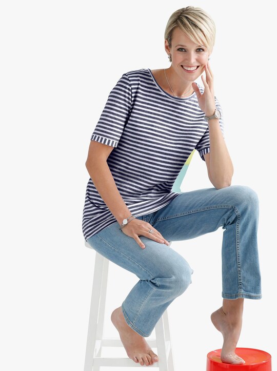 Shirt - nachtblau-geringelt