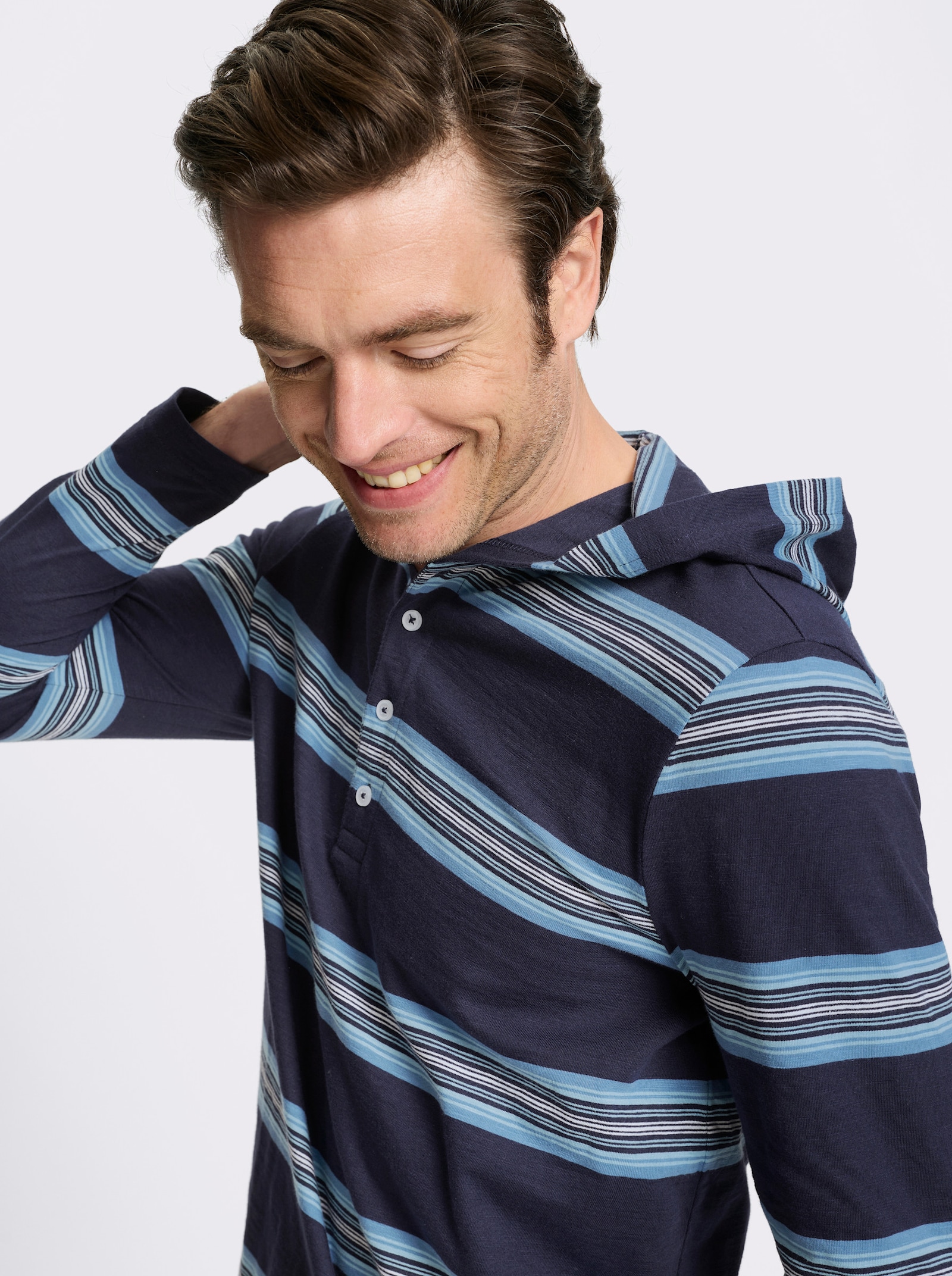 Catamaran Kapuzenshirt - marine-gestreift