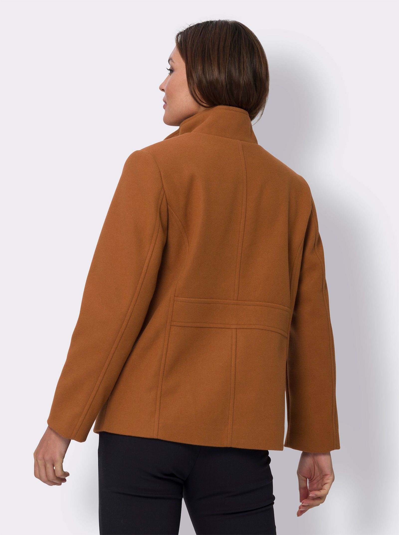 Jacke mit Schmuckknöpfen - cognac
