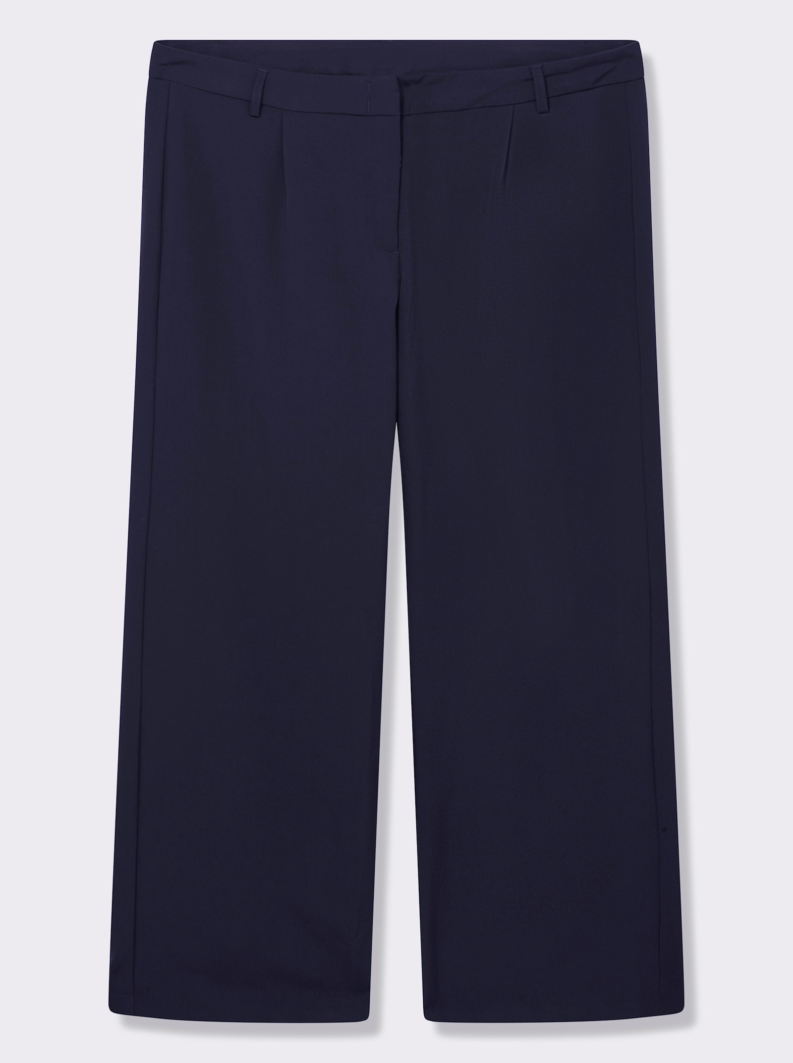 Bügelfaltenhose mit weiten Beinen - marine