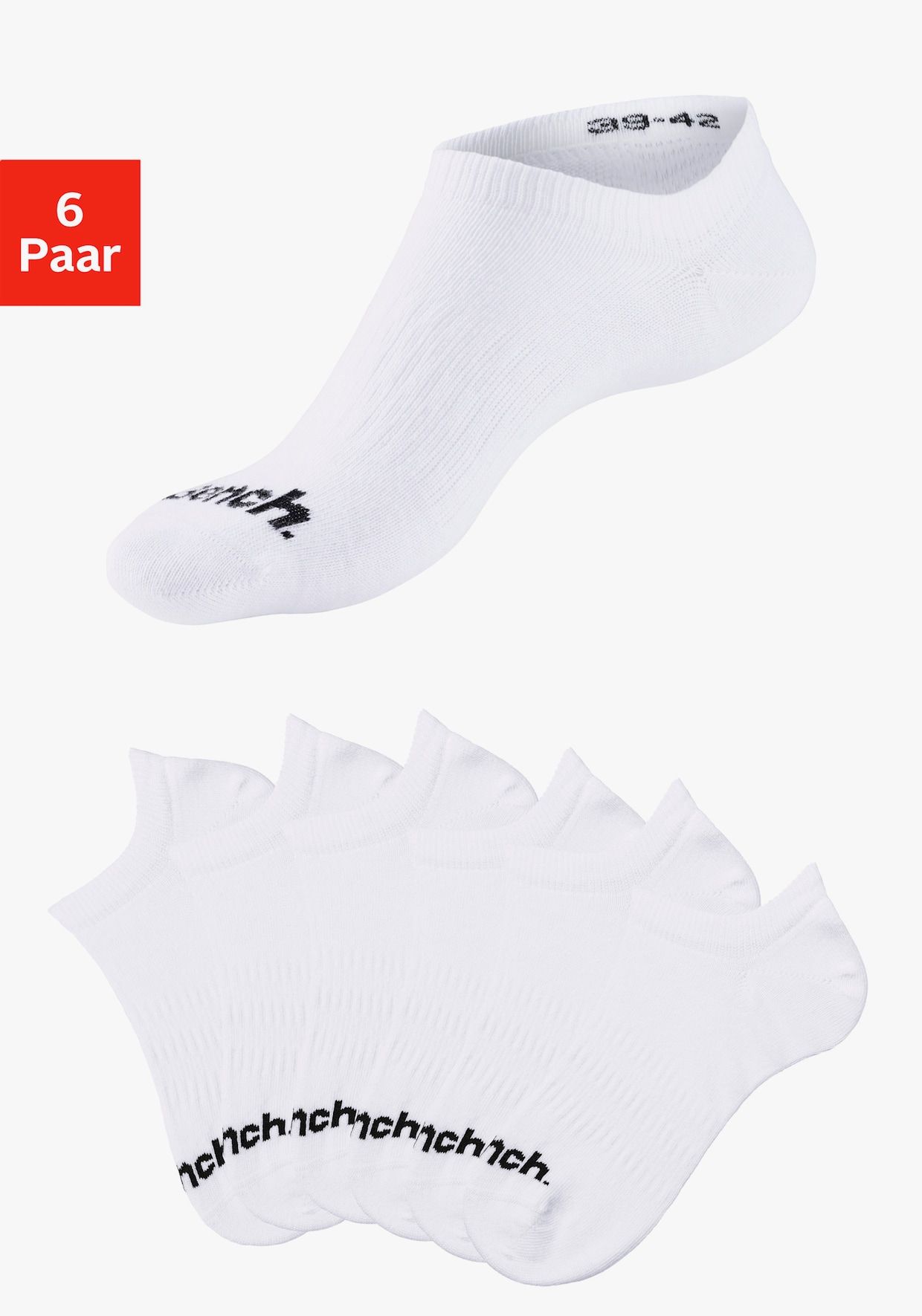 Bench. Sportsocken - 6x weiß