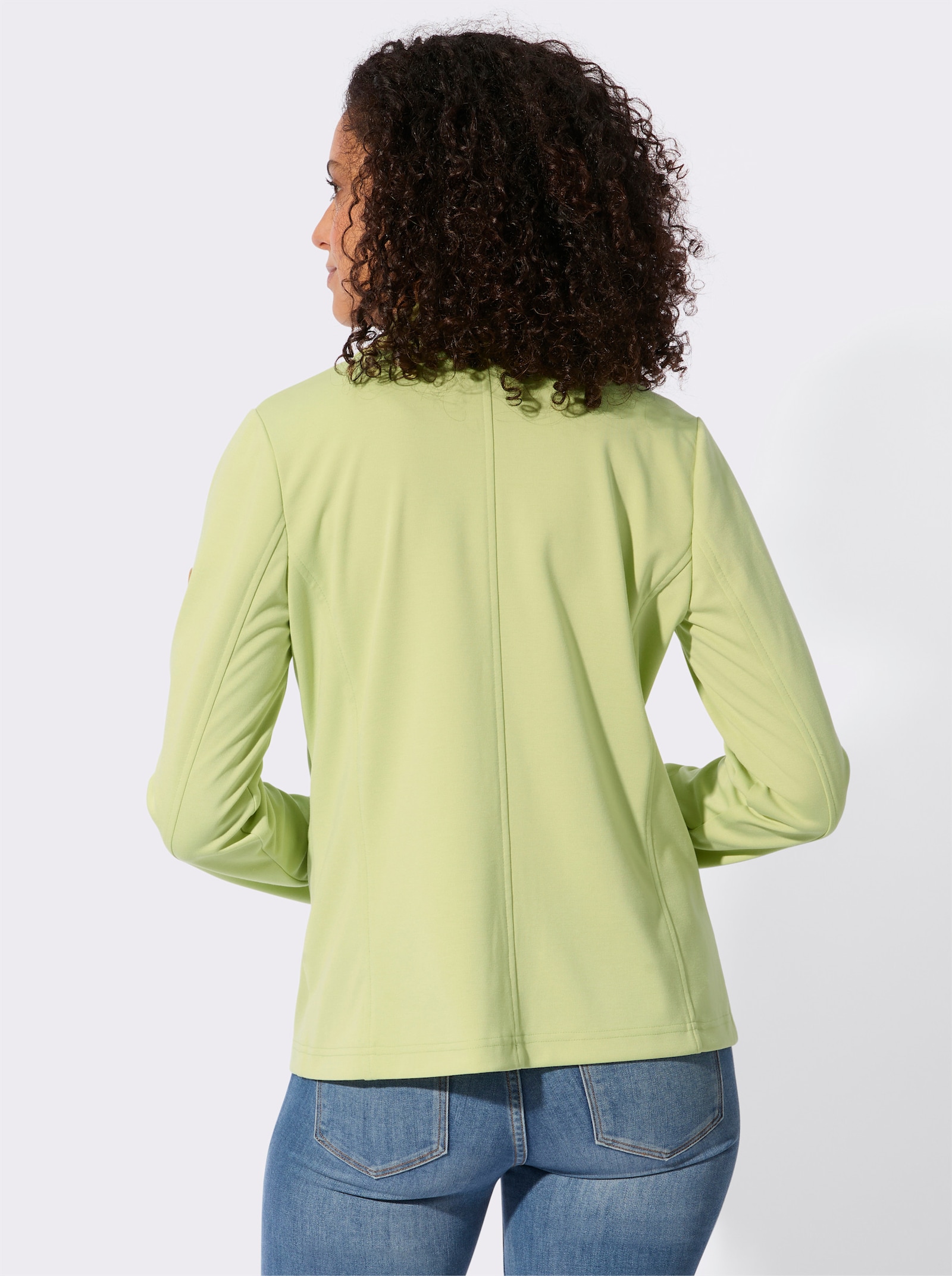 Jerseyblazer in Interlock-Qualität - pistazie