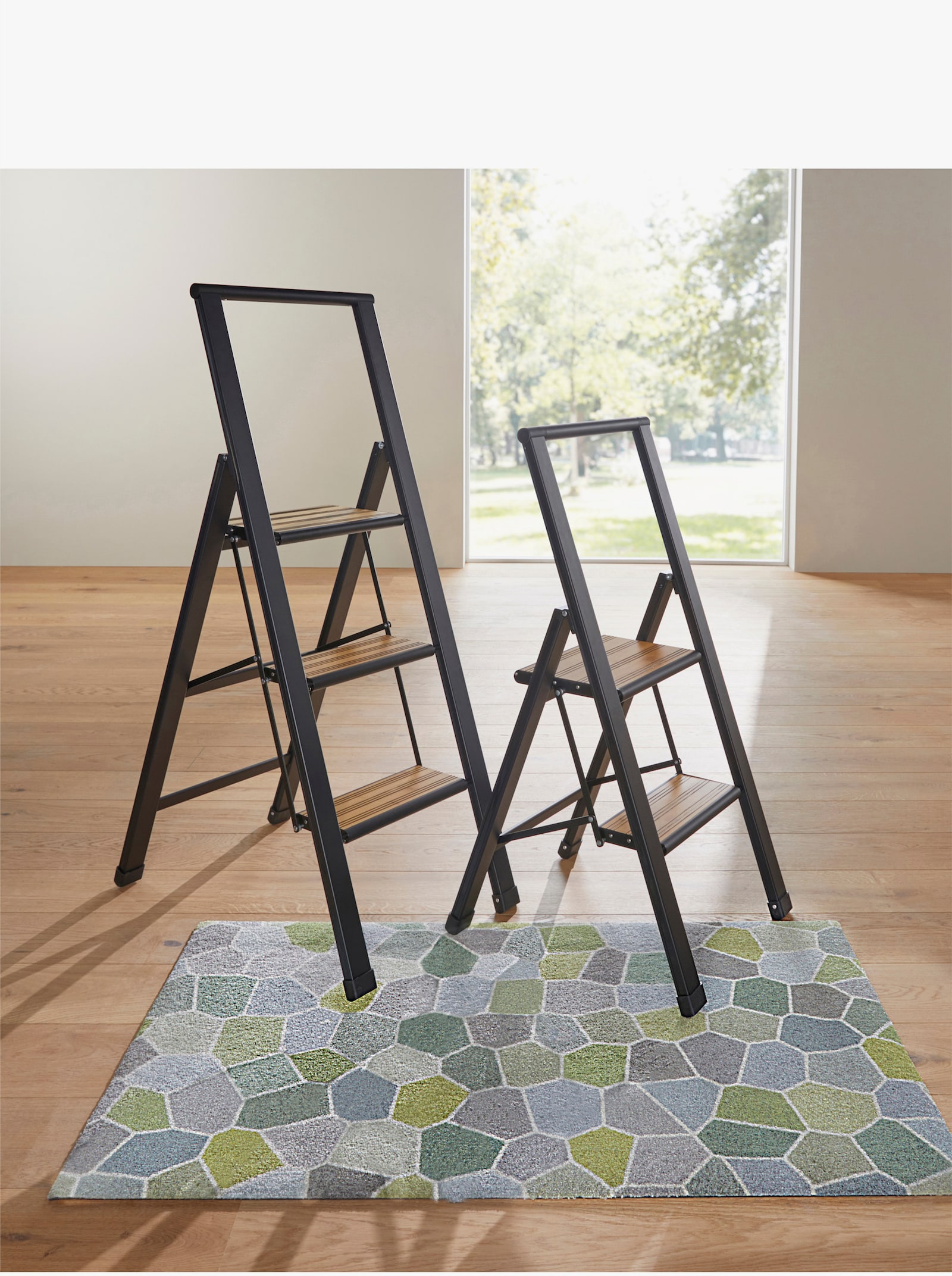 heine home Escabeau - noir-marron