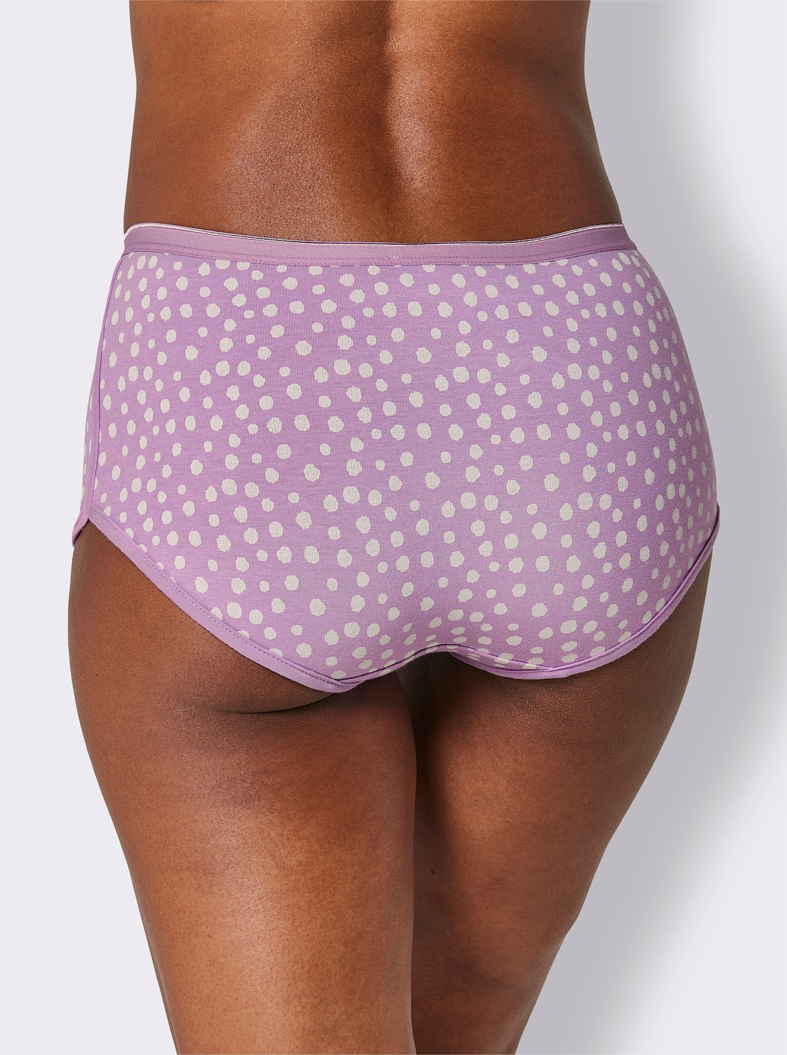 Hipster mit elastischem Softgummi-Bund - 2x orchidee-bedruckt + 1x orchidee