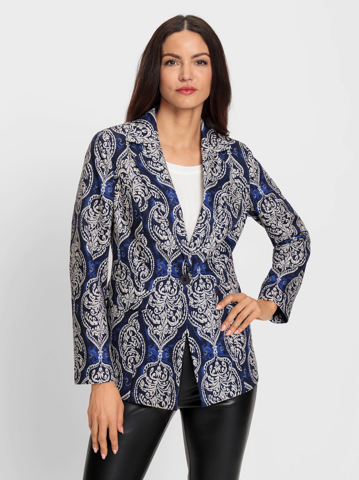 heine Blazer met print - marine/zand bedrukt