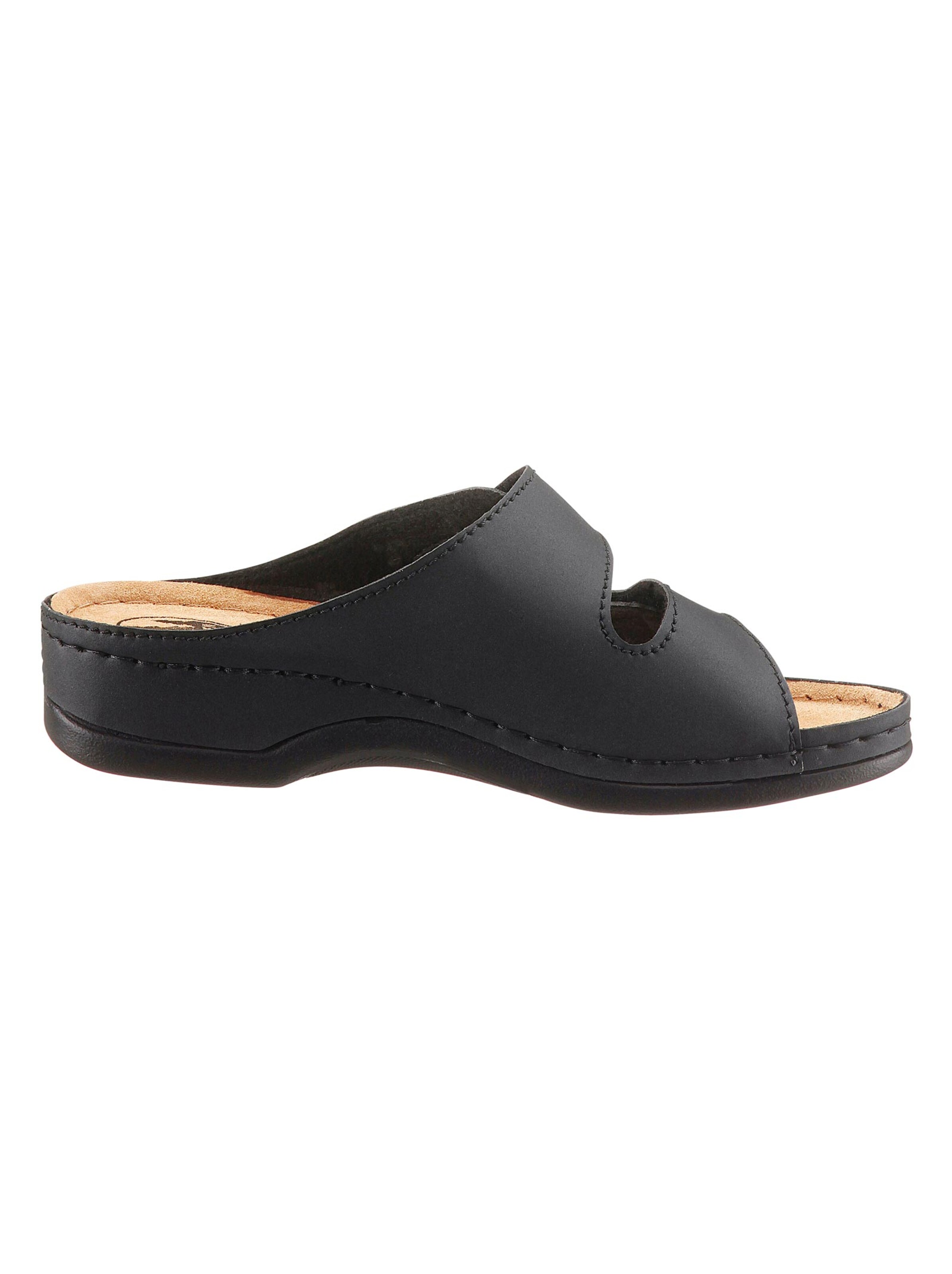 Franken Schuhe Pantolette - schwarz