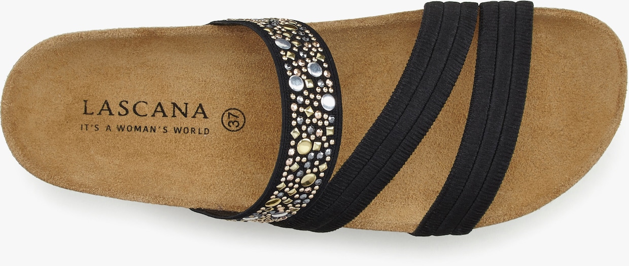 LASCANA Slippers - zwart