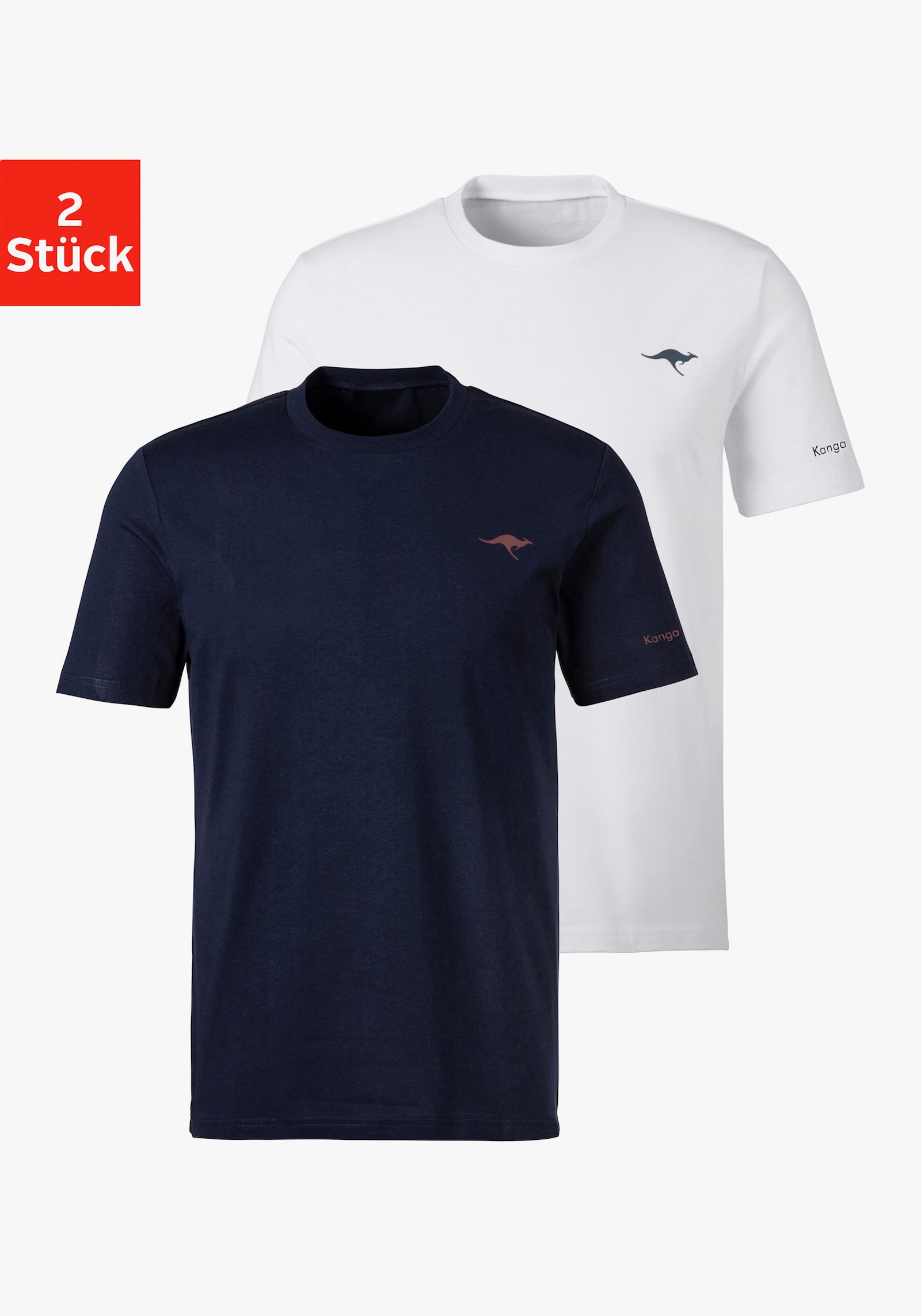 KangaROOS T-Shirt - navy, weiß