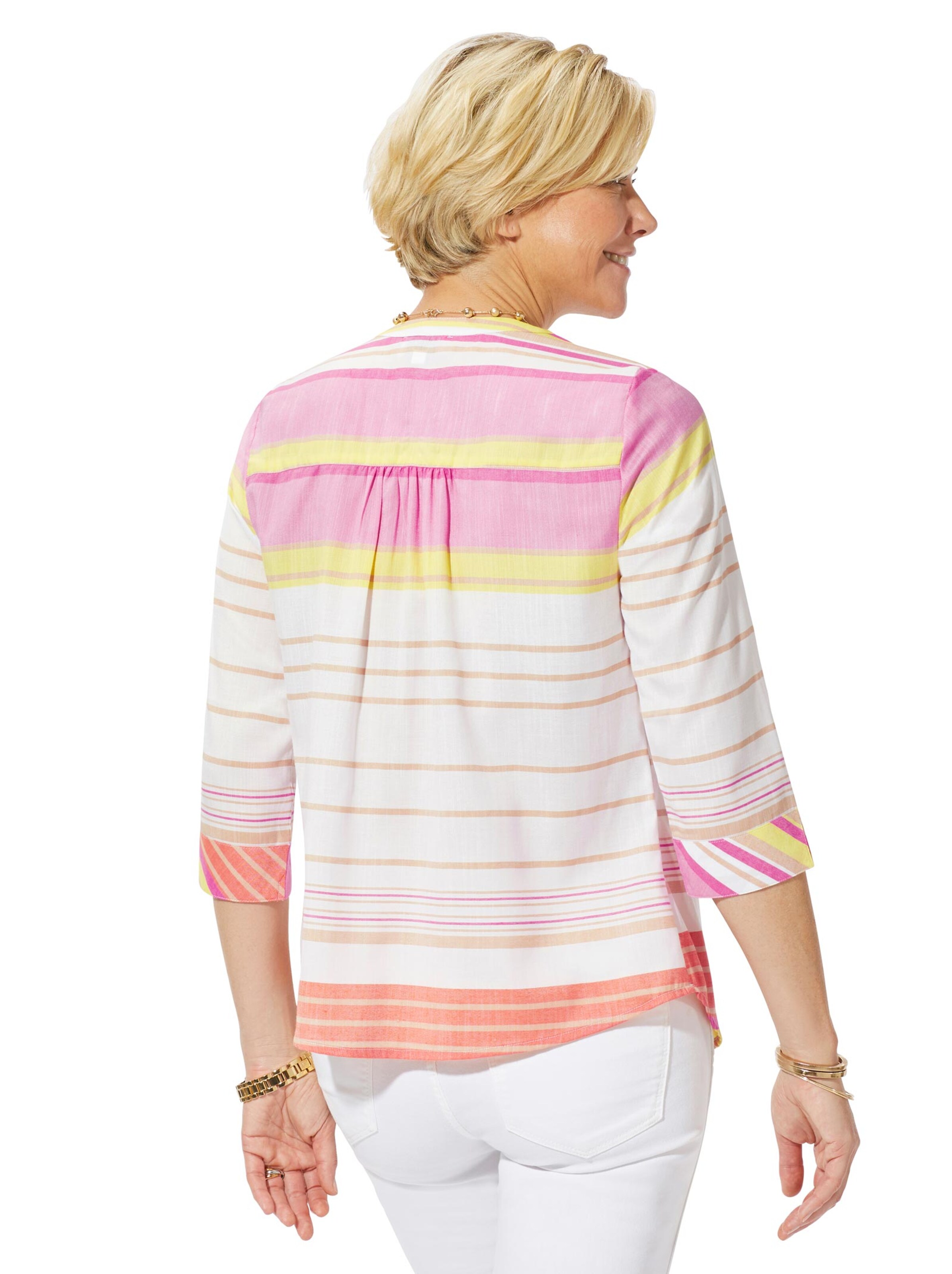 Collection L Bluse - orchidee-geringelt