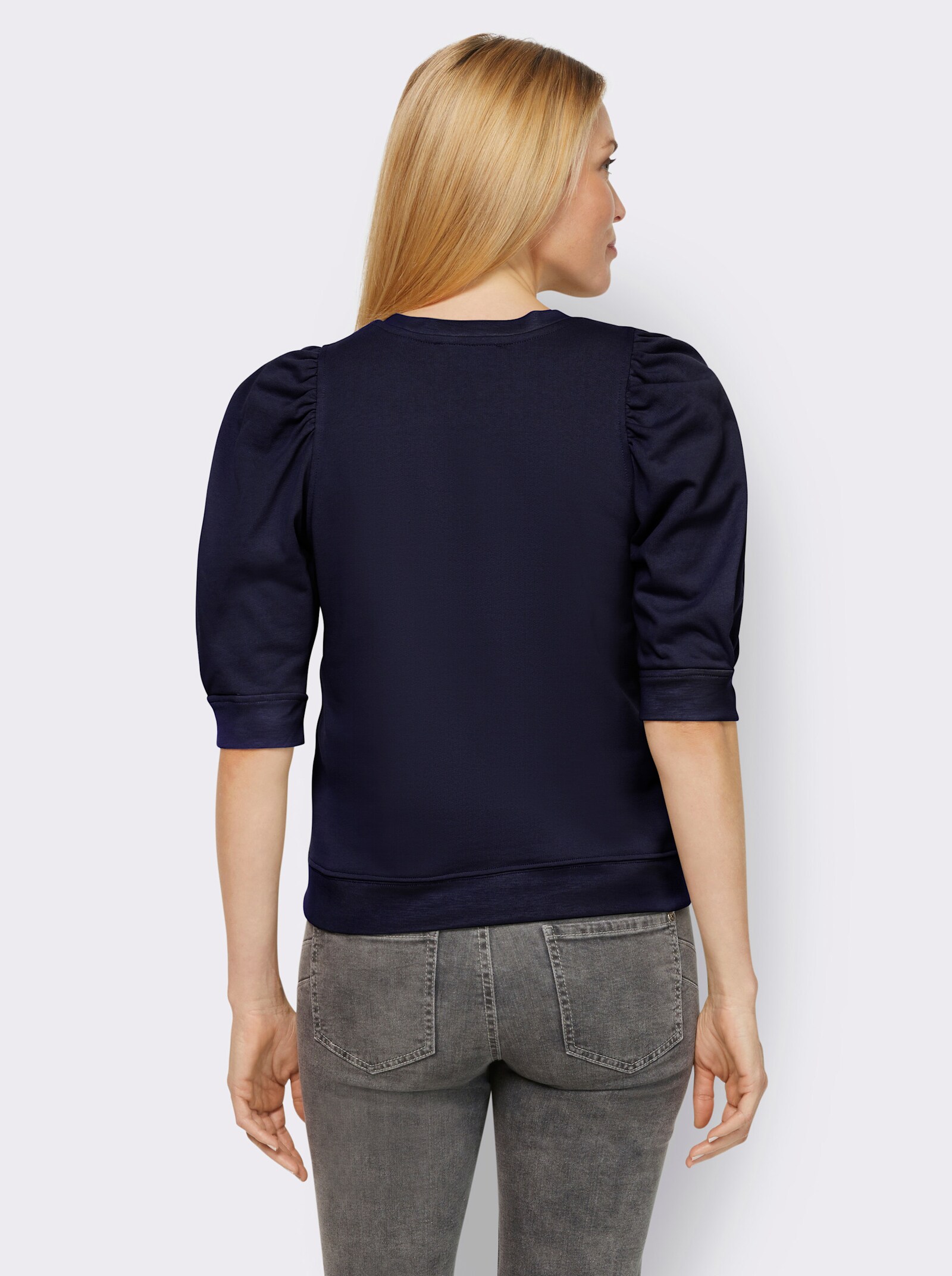 heine Sweatshirt met pofmouwen - marine