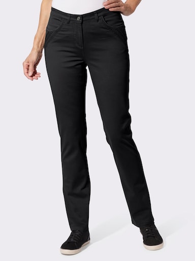 Jeans mit seitlichem Dehnbund - schwarz
