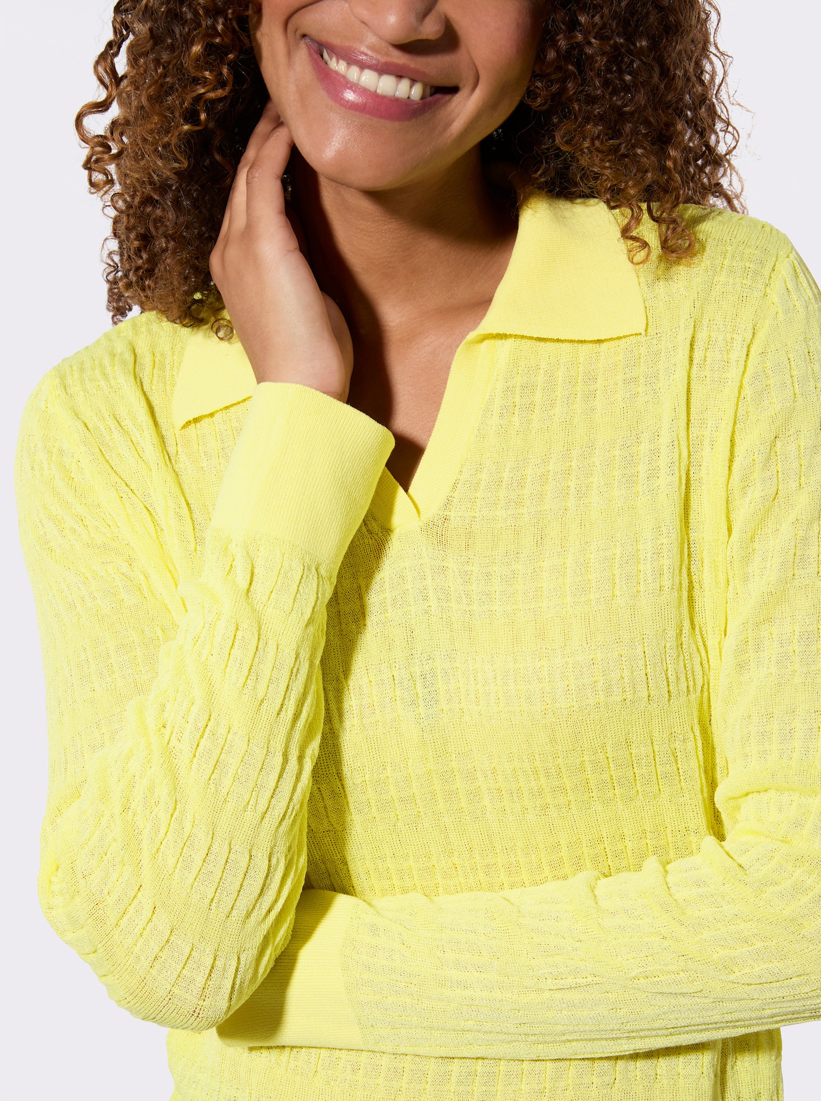 Polopullover - zitrone