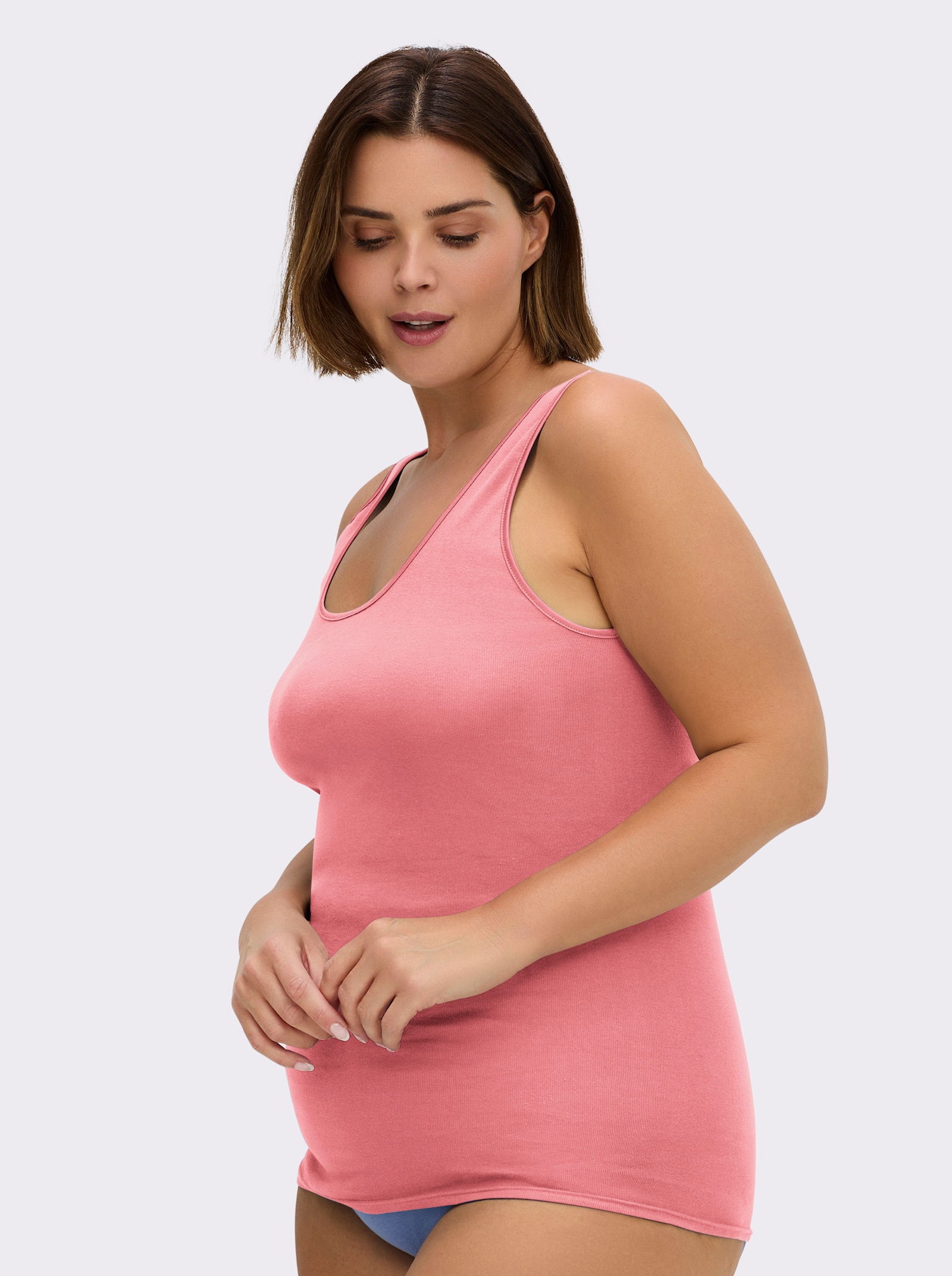 Nina von C. Achselhemd im Doppelpack - flamingo