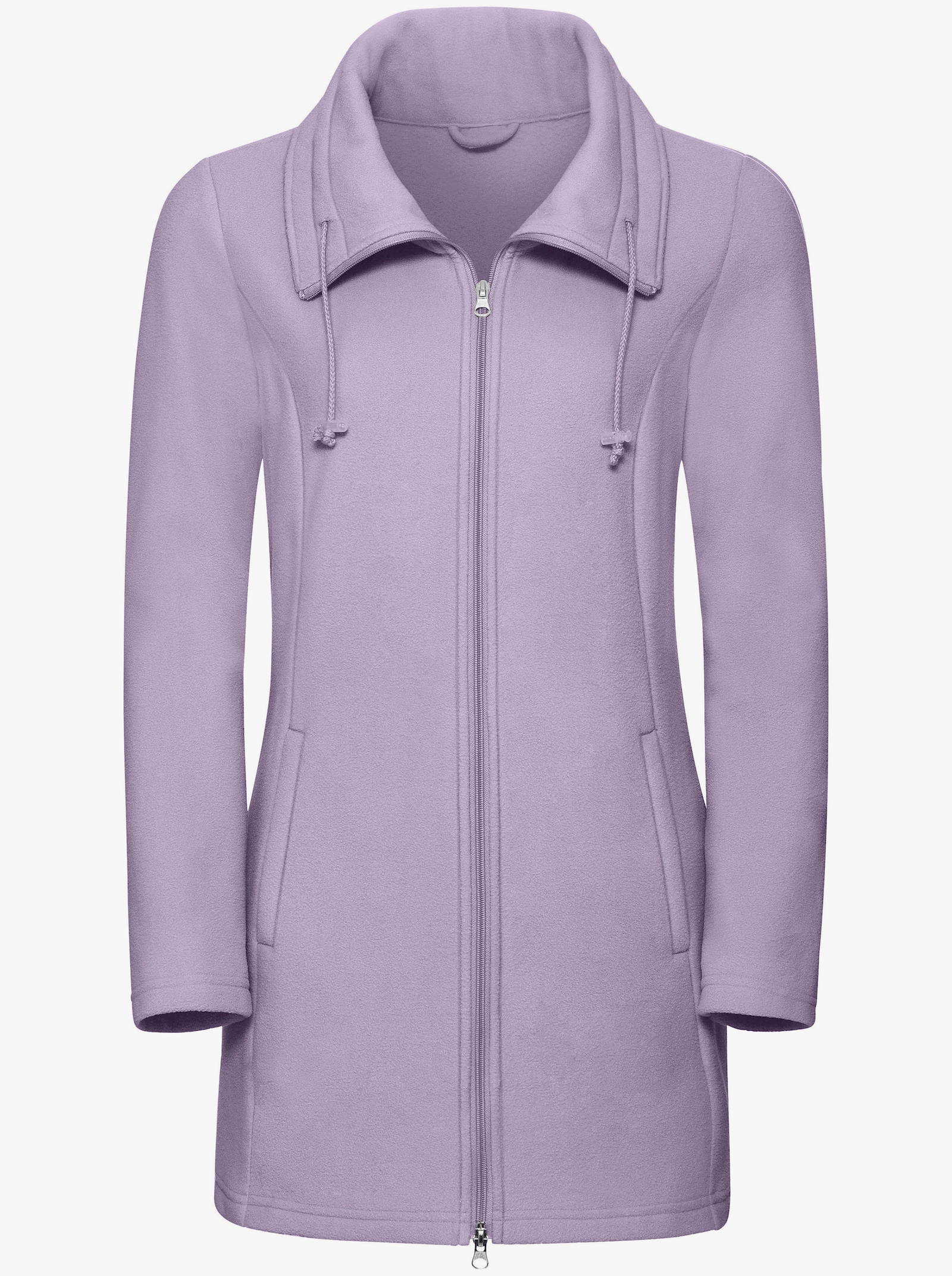 Fleecejacke mit 2-Wege-Reissverschluss - flieder