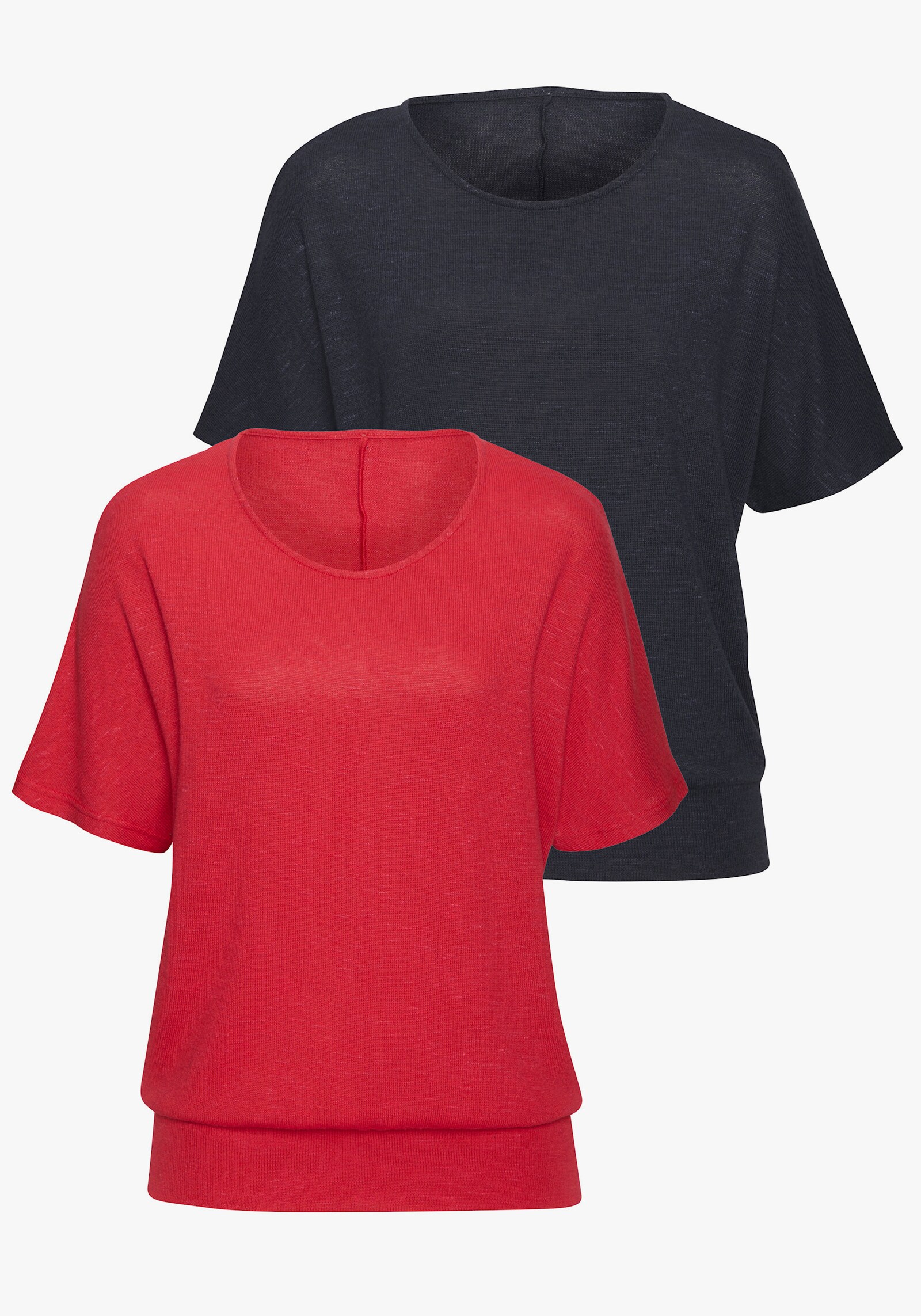 Vivance Kurzarmshirt - korallenrot, navy