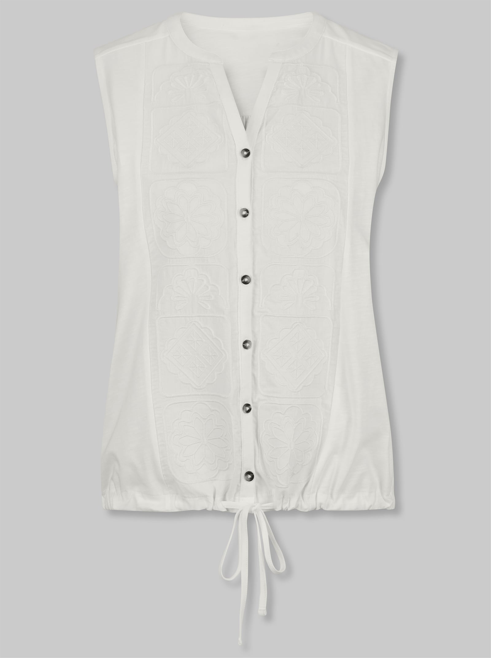 heine Blusenshirt mit Spitzeneinsatz - ecru