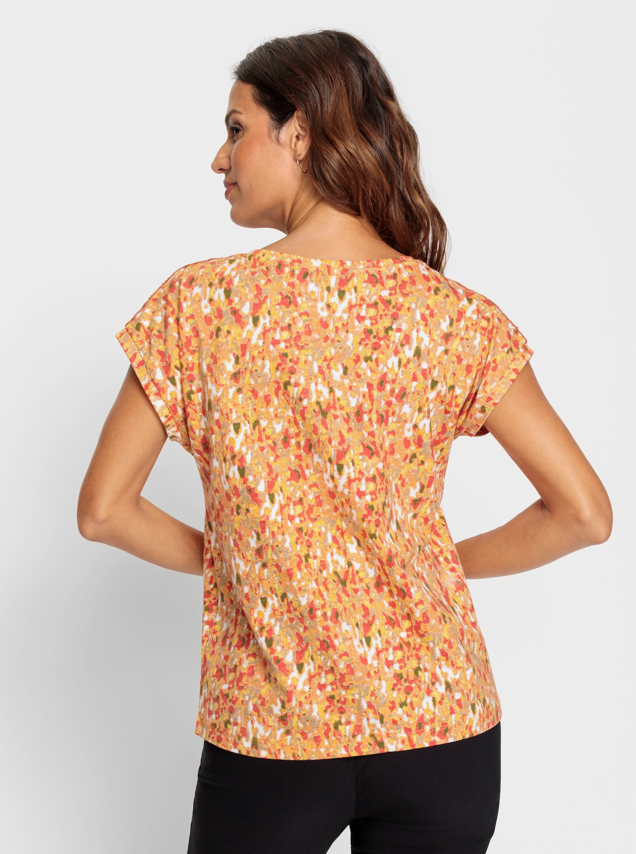 Shirt met print - leem/papaja bedrukt