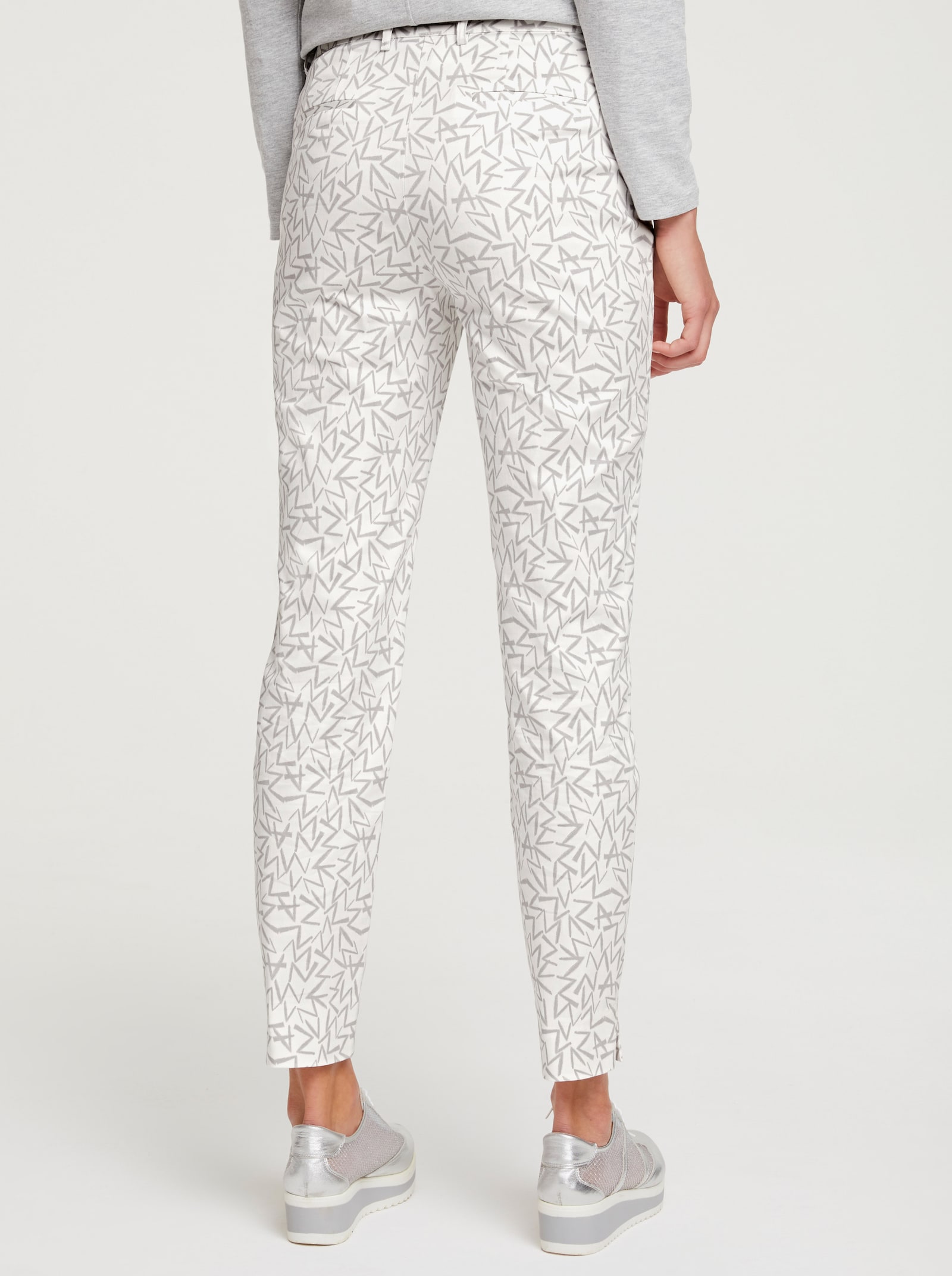 heine Pantalon imprimé avec motif graphique - blanc-gris
