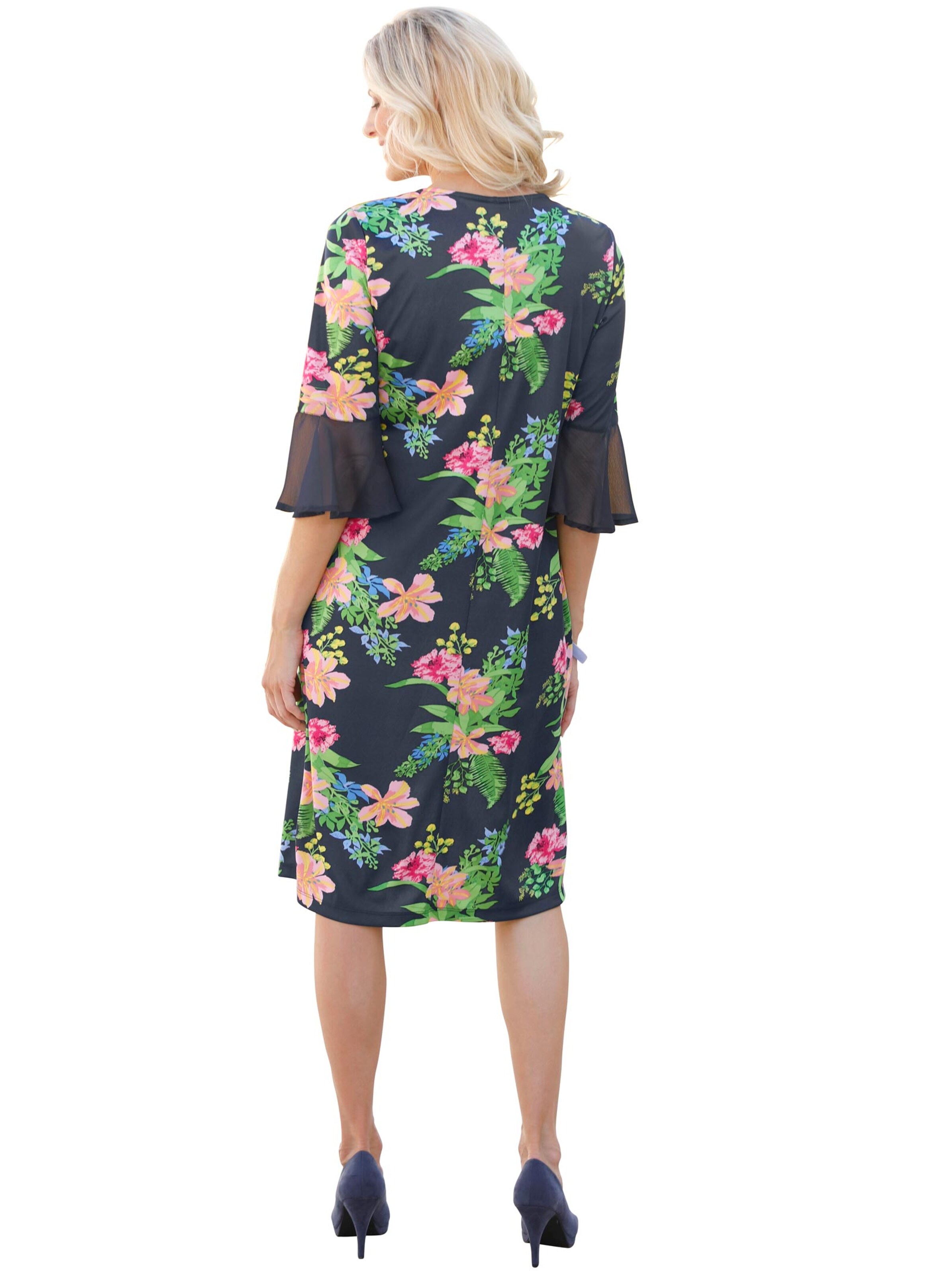 Kleid - marine-gemustert