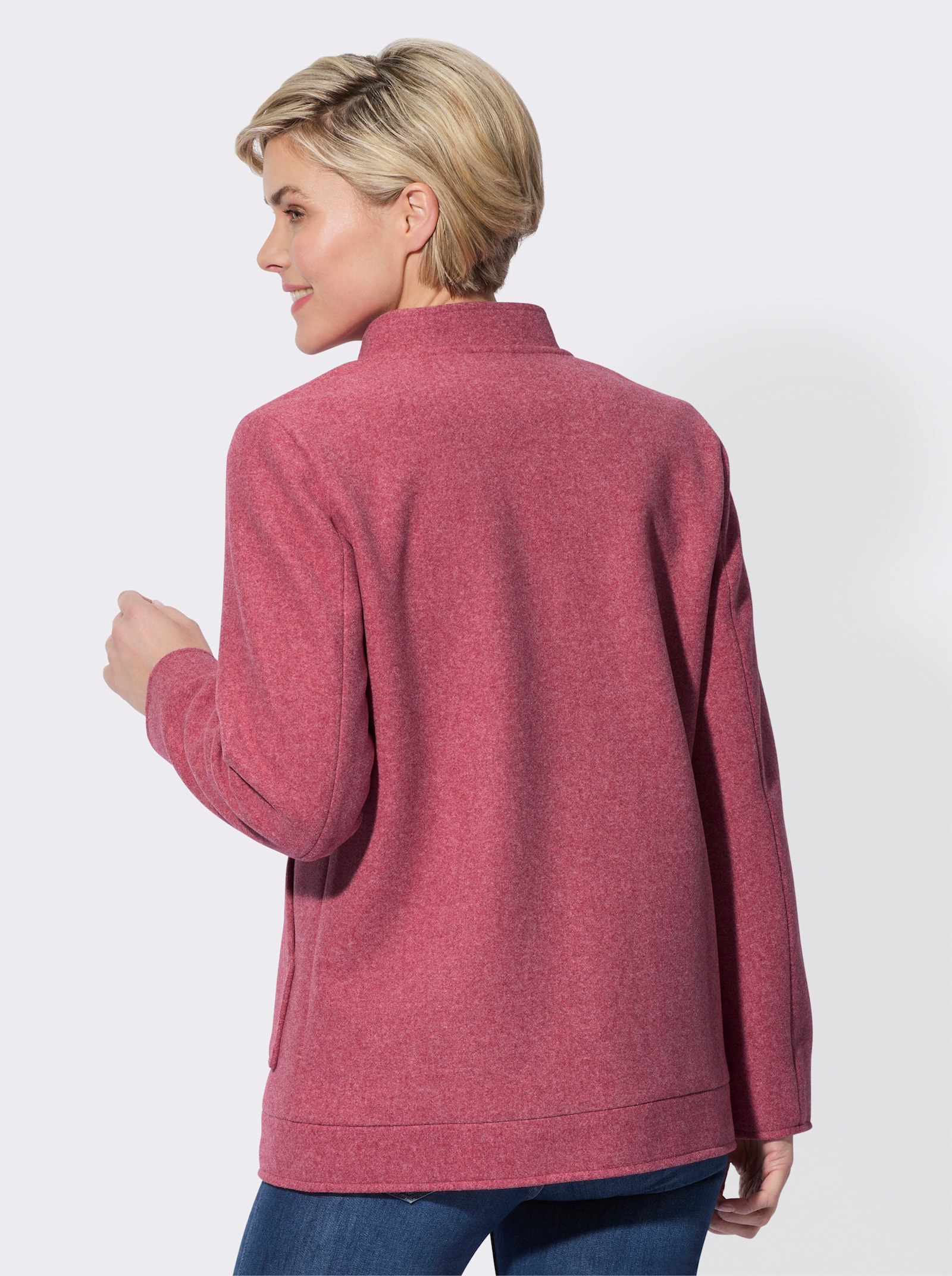 Jack met opstaande kraag - kers gemêleerd