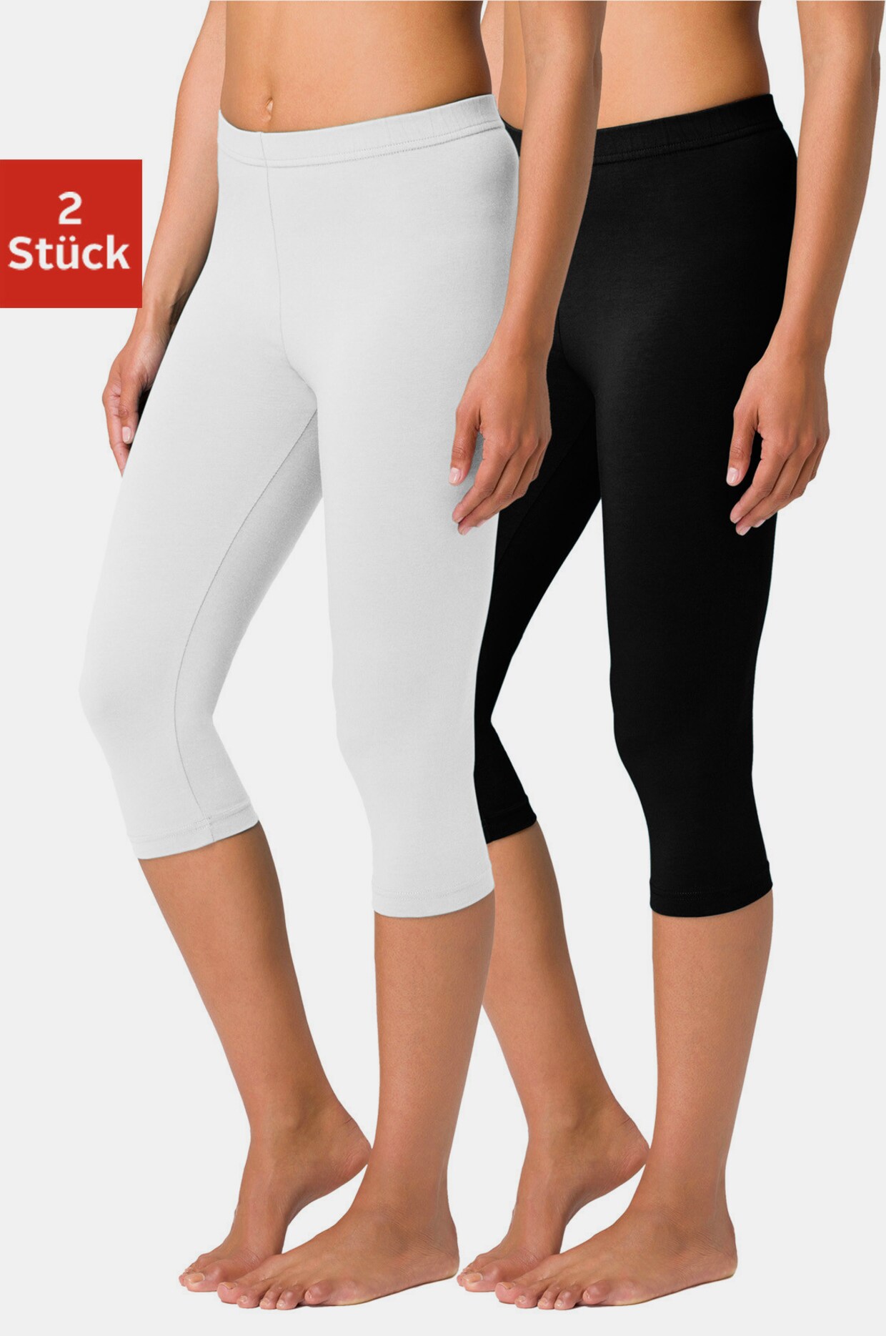 vivance active Caprileggings - weiß, schwarz