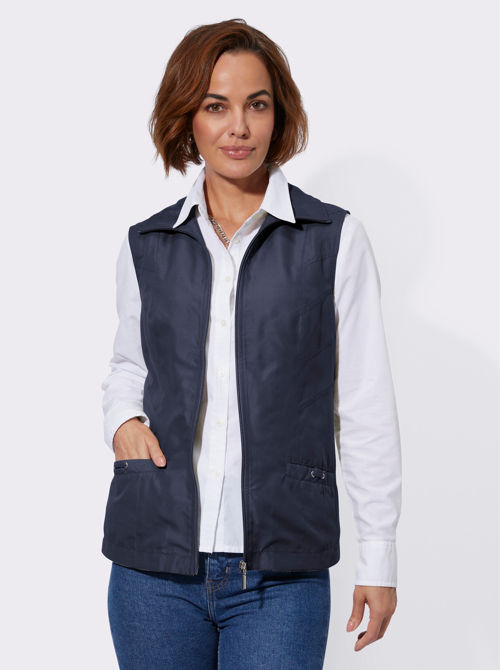 Weste in Microfaser-Qualität - marine