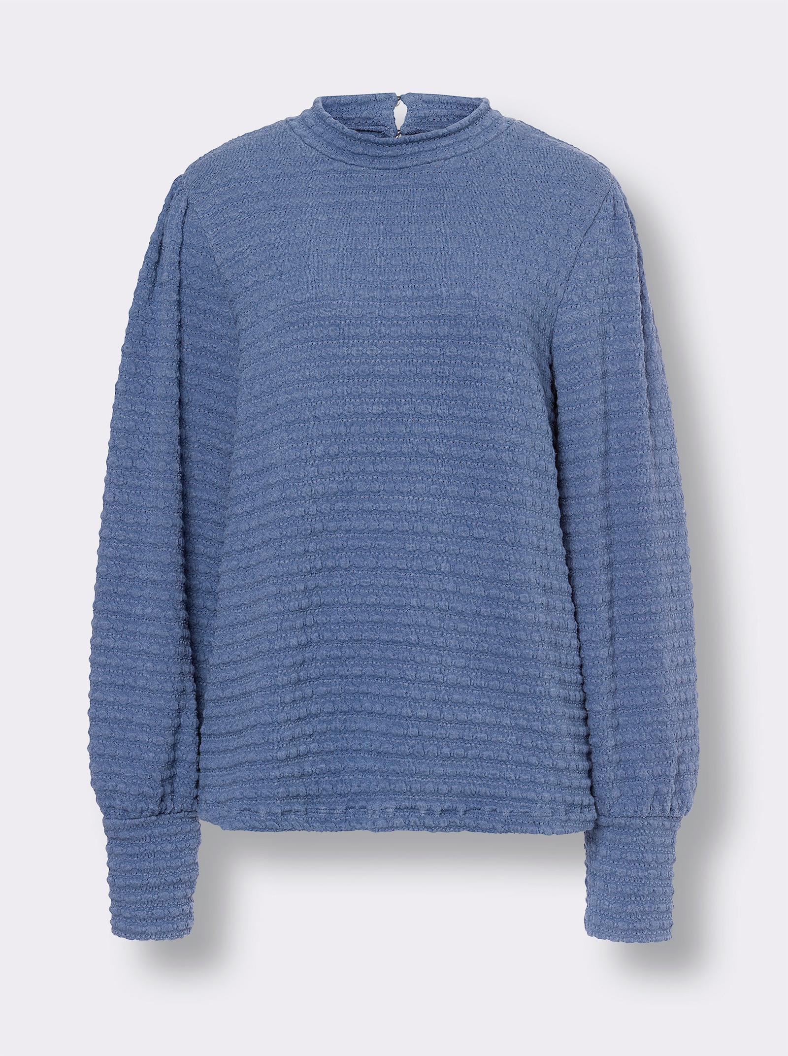 heine Shirt met lange ballonmouwen - middenblauw