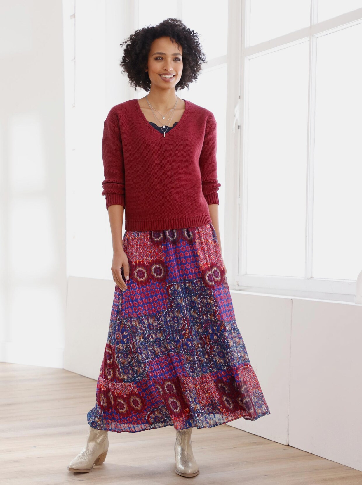Linea Tesini Pullover - kirsche