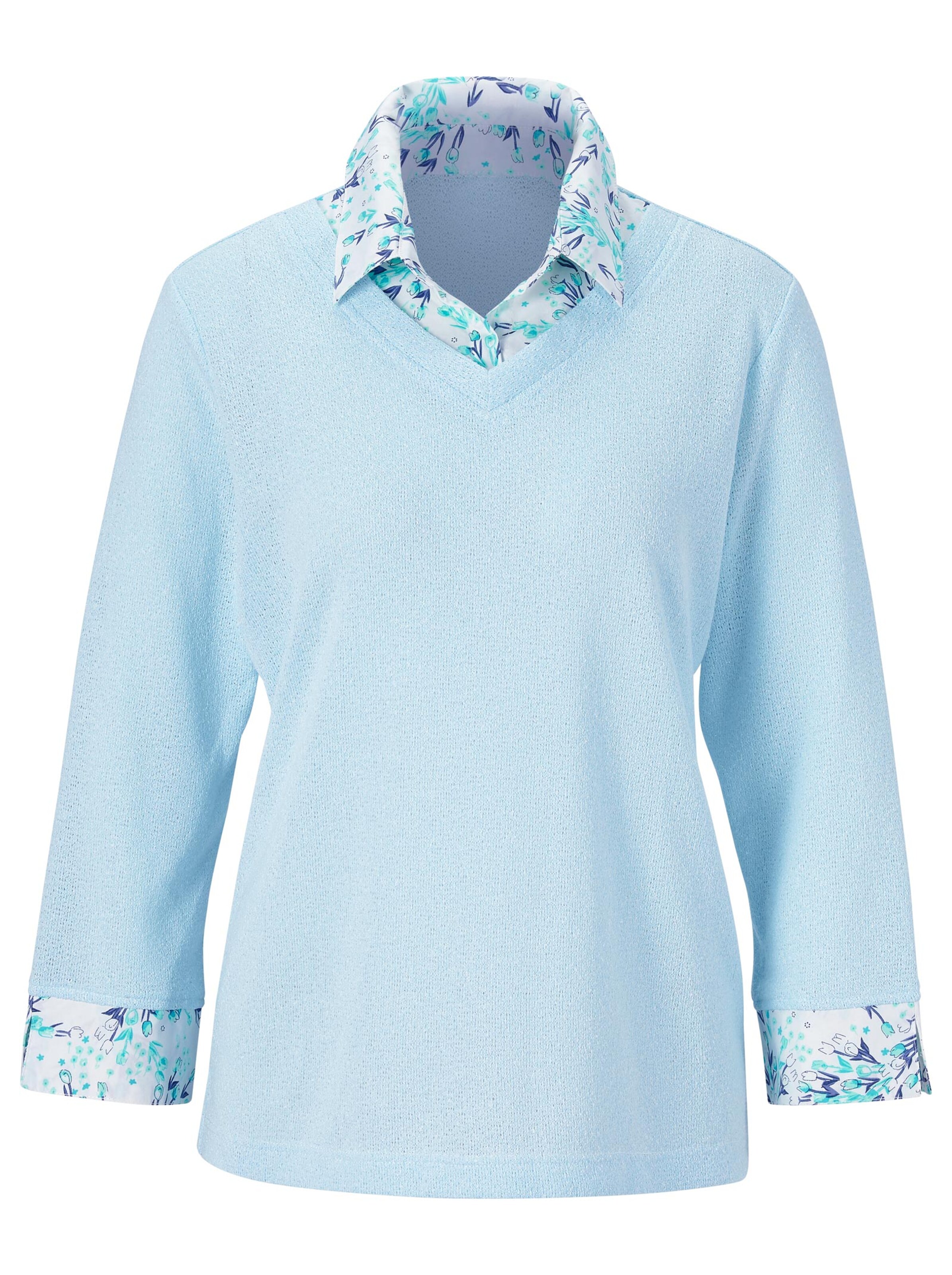 Shirt - hellblau-meliert