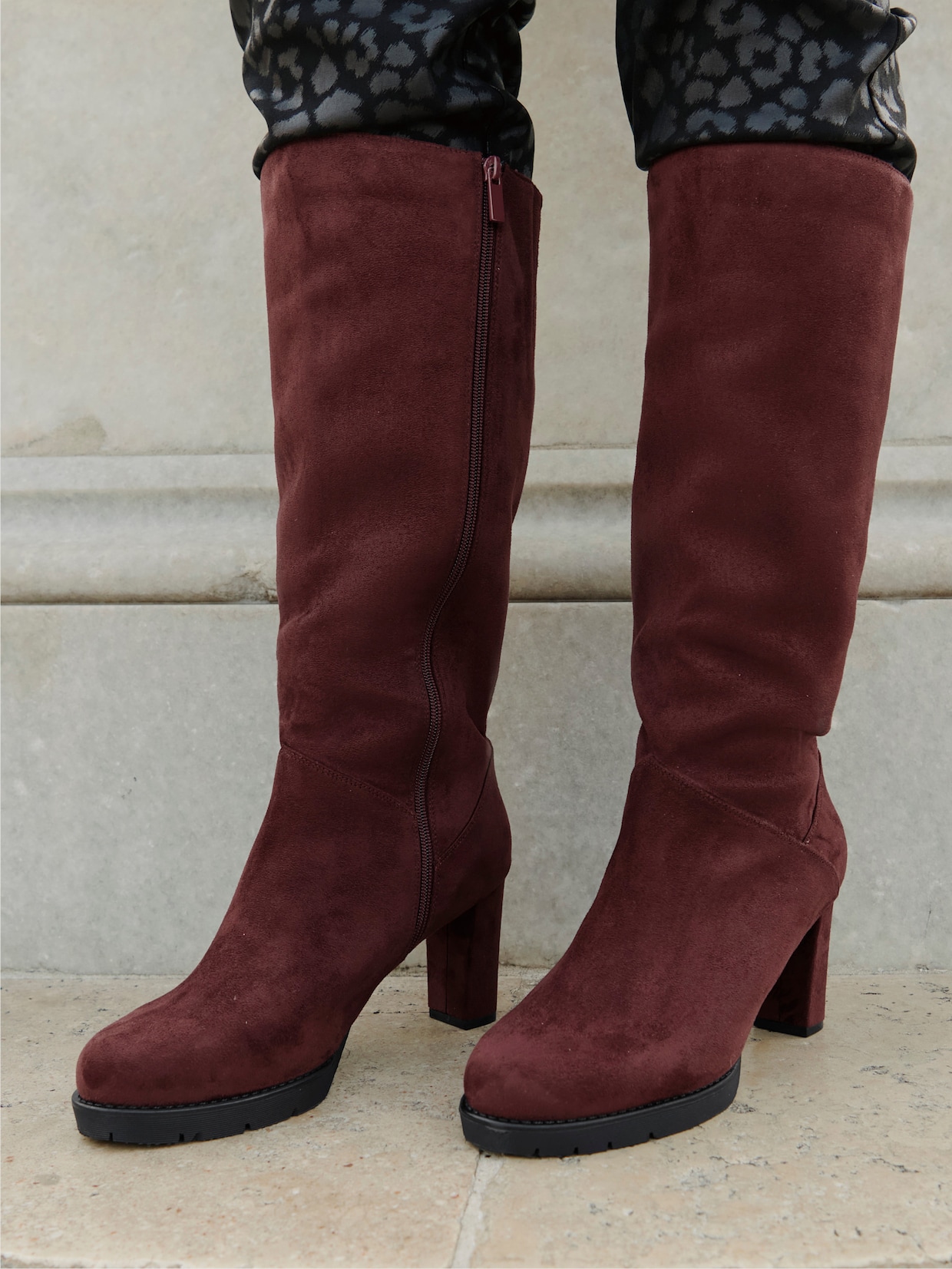 sheego Weitschaftstiefel - burgund