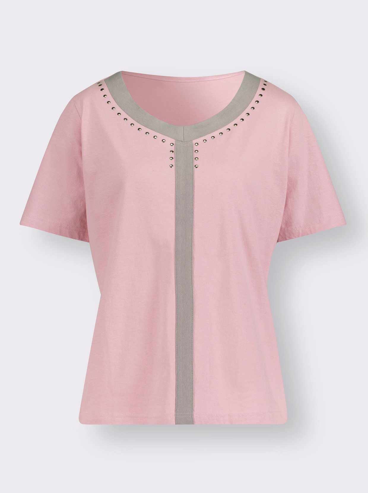Shirt met V-hals - roze