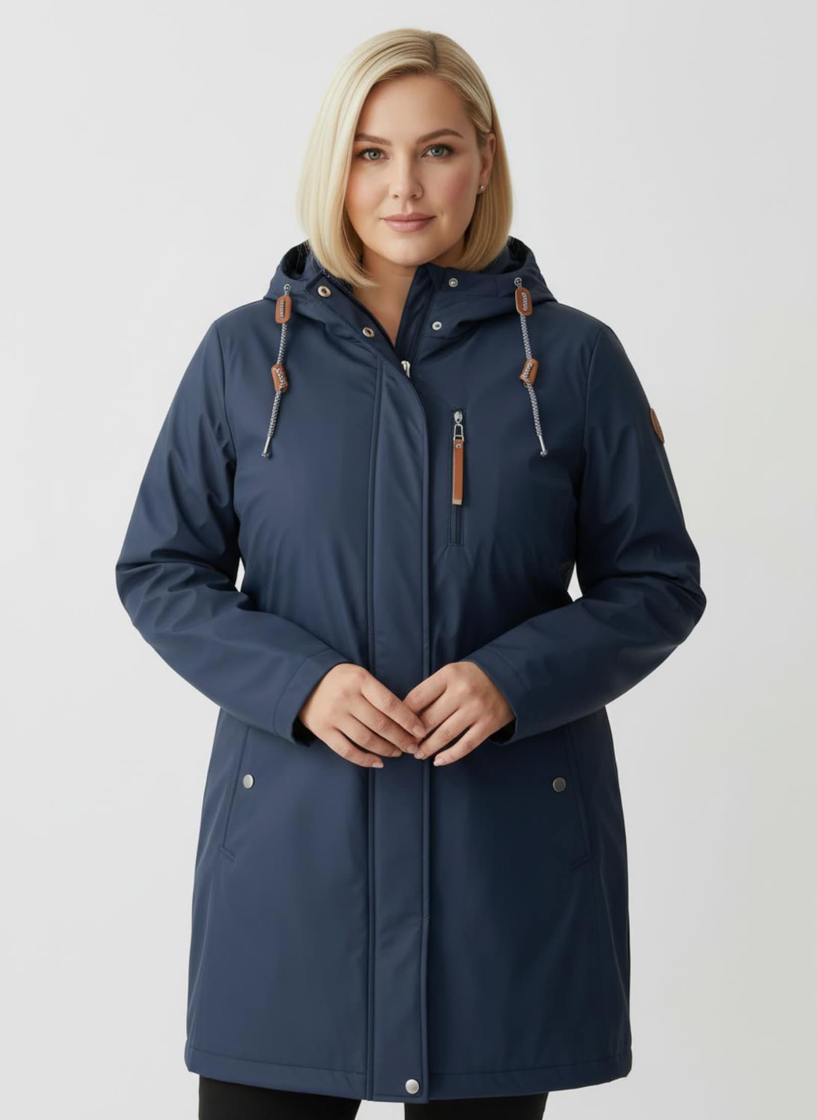 Regenjacke mit Wattierung - dunkelblau