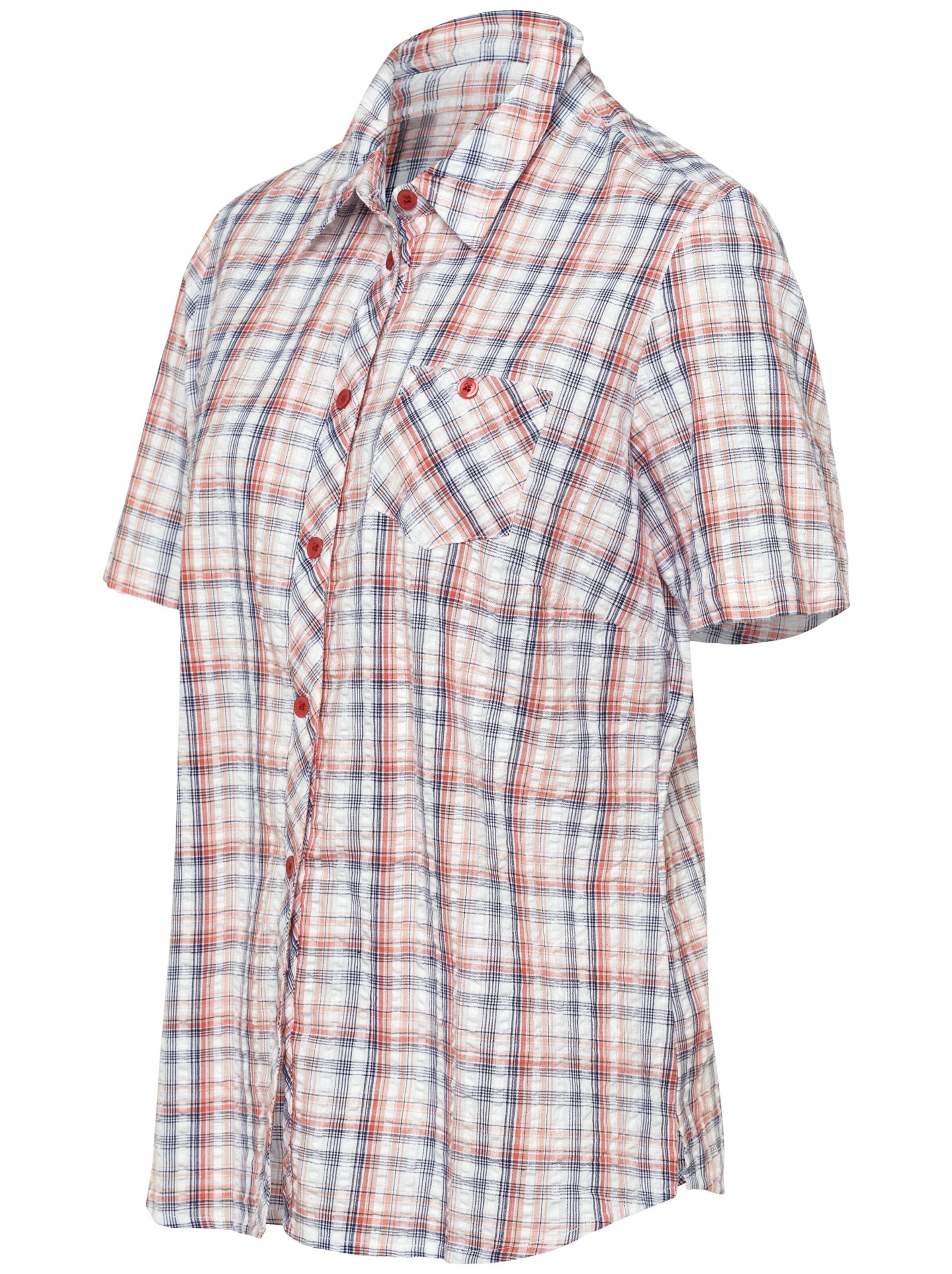 Baumwollbluse - grapefruit-kariert