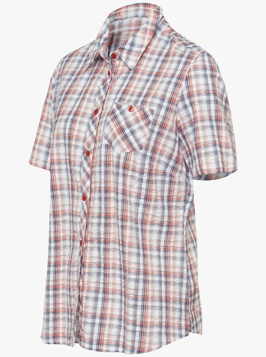 Baumwollbluse - grapefruit-kariert