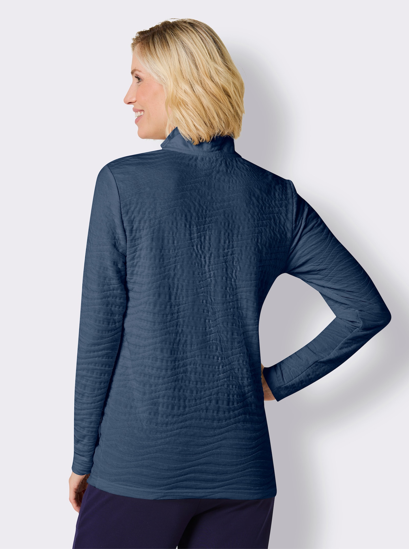 Catamaran Sports Sweatshirt in Struktur-Qualität - dunkelblau