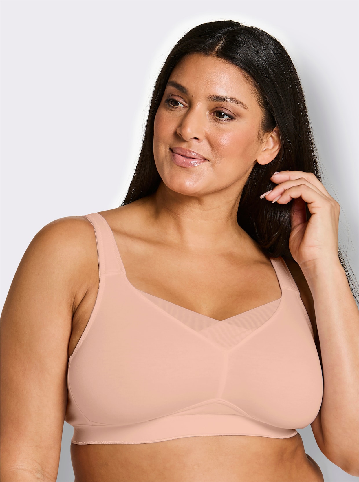 wäschepur Komfort-BH ohne Bügel mit Komfortträgern - puder