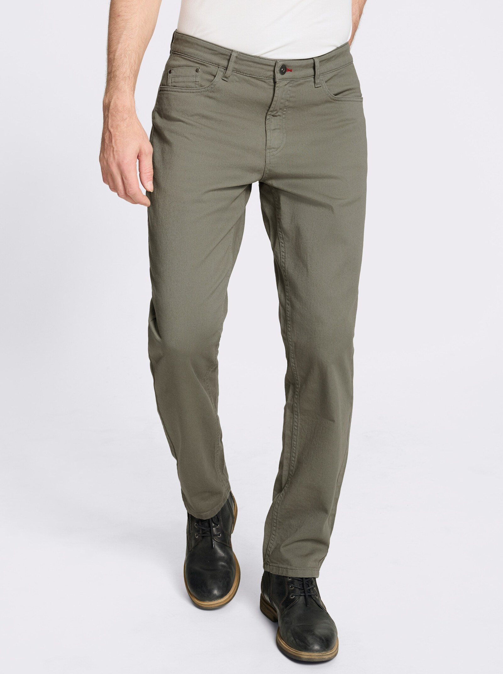 Marco Donati 5-Pocket-Hose mit Stretch-Anteil - khaki
