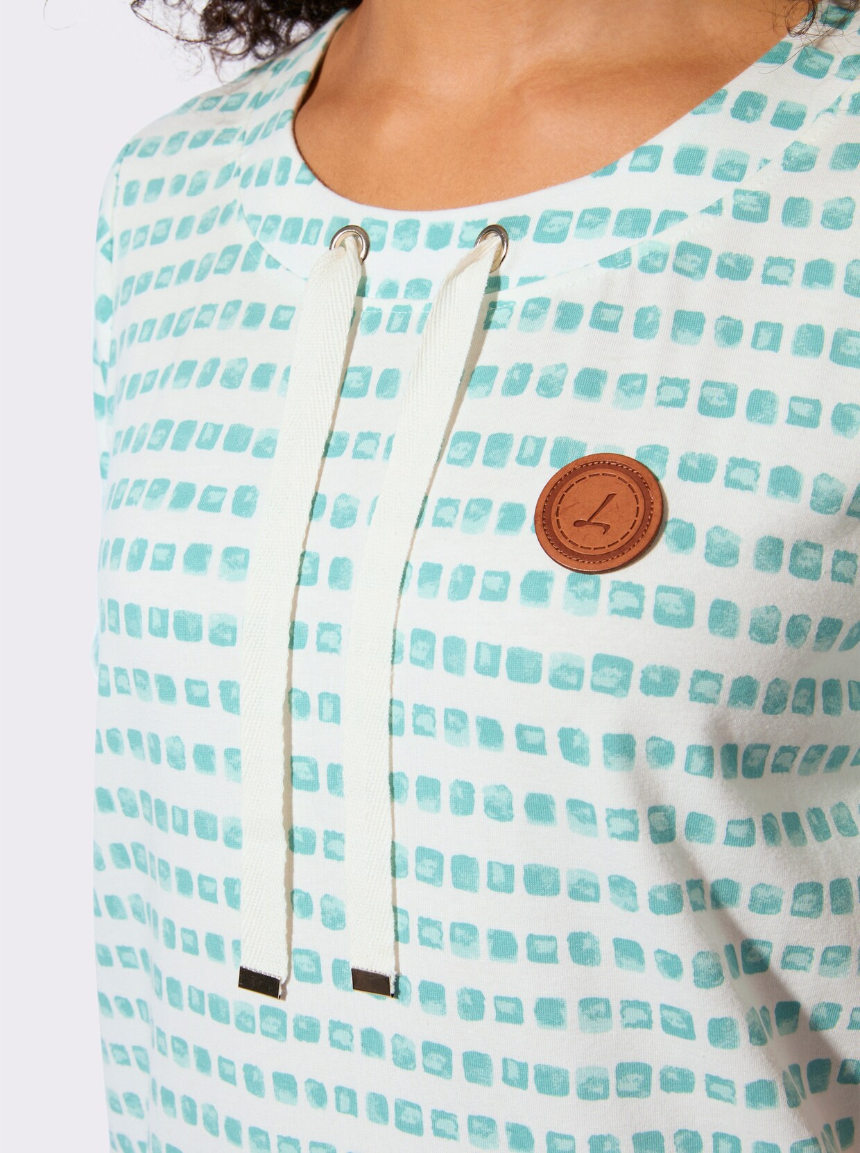Print-Shirt - ozean-ecru-bedruckt