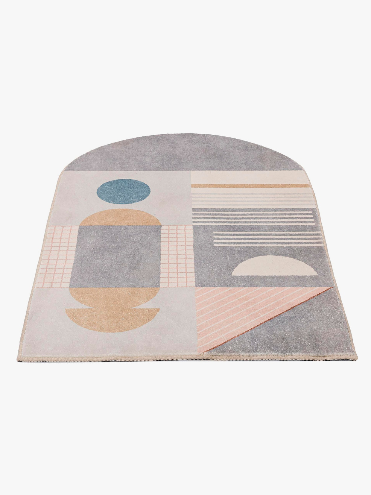 Theko Badematte - grau-gemustert