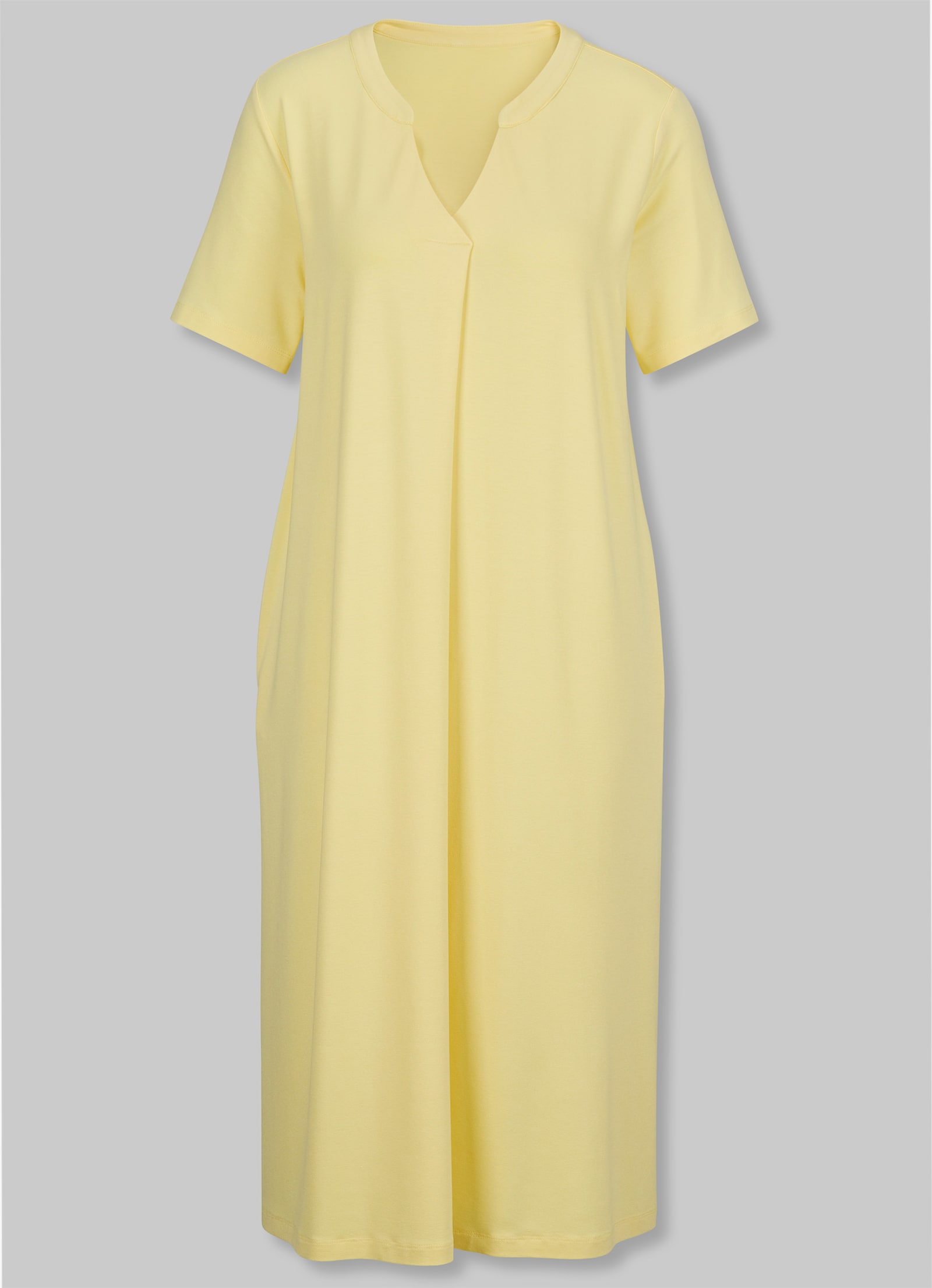 heine Shirtkleid mit Falte - zitrone