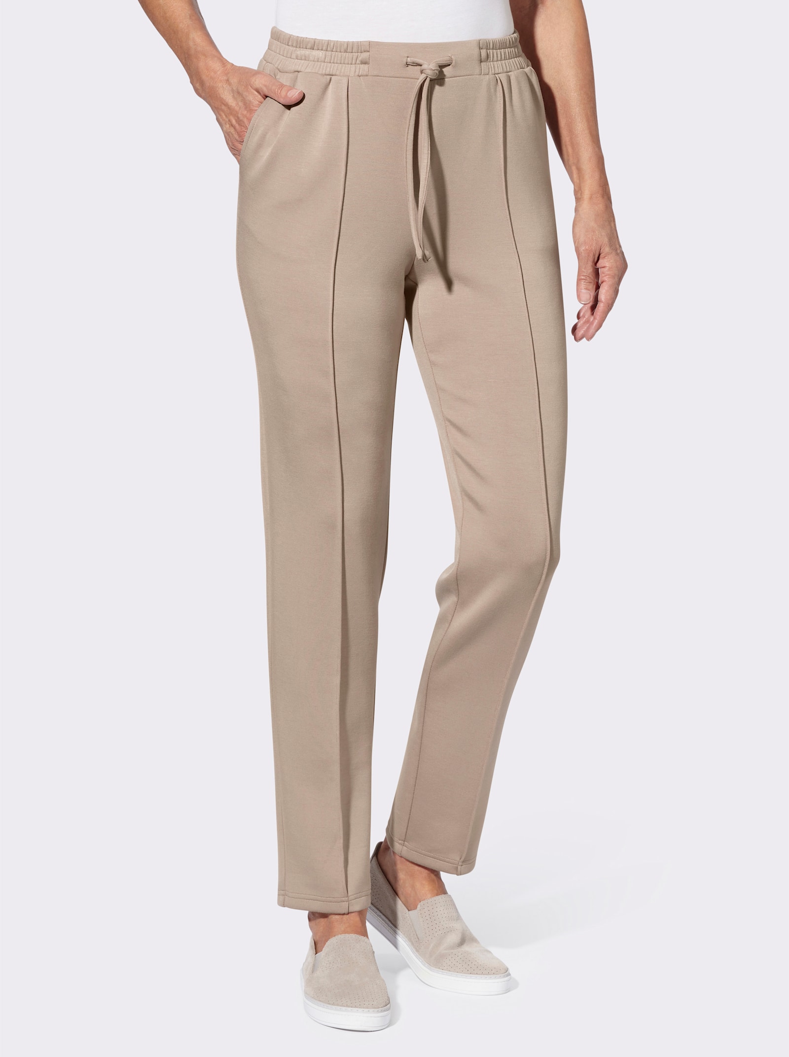 Comfortbroek met biezen - sesam