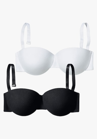 petite fleur by Lascana Schalen-BH - schwarz+weiß