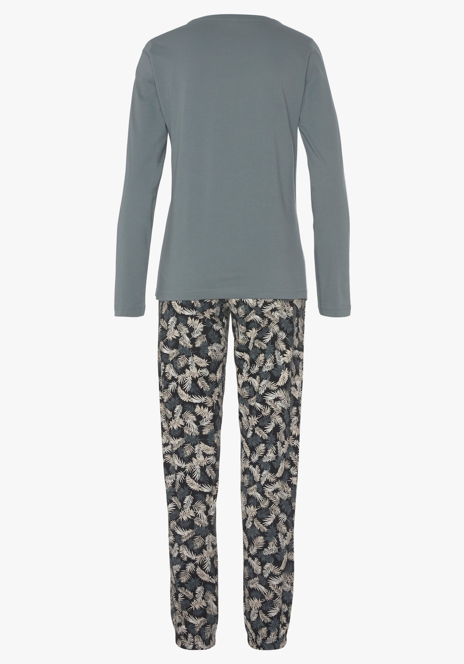 Vivance Dreams Pyjama - grau-blau schwarz gemustert