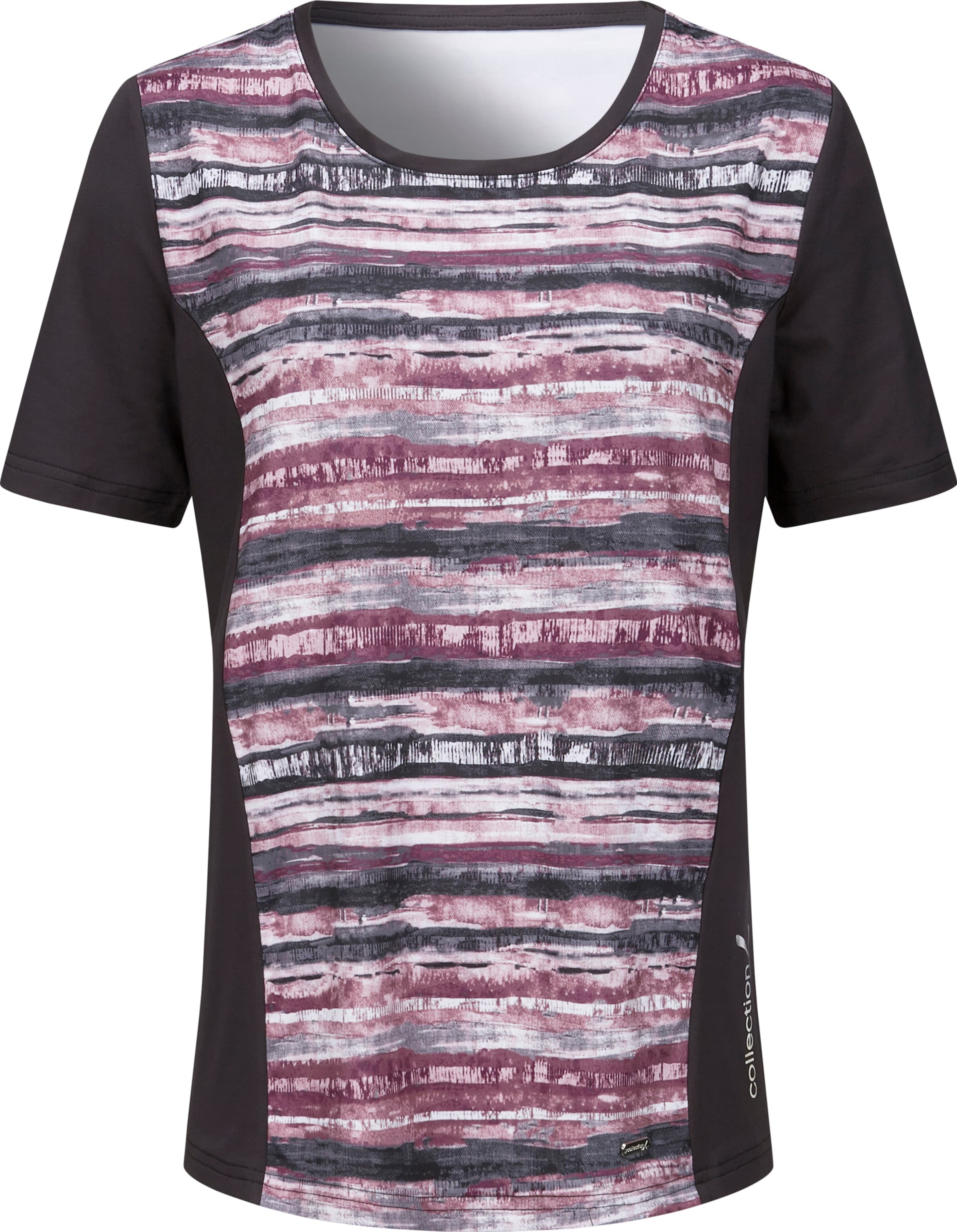 Your Look... for less! Dames Functioneel shirt zwart/hortensia bedrukt Größe