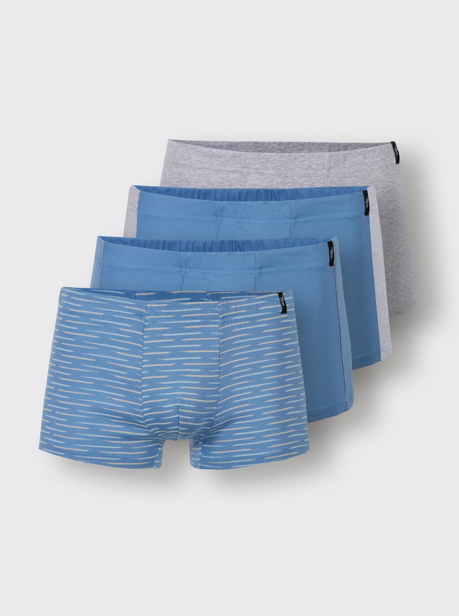 wäschepur men Pants - grau-meliert-mittelblau