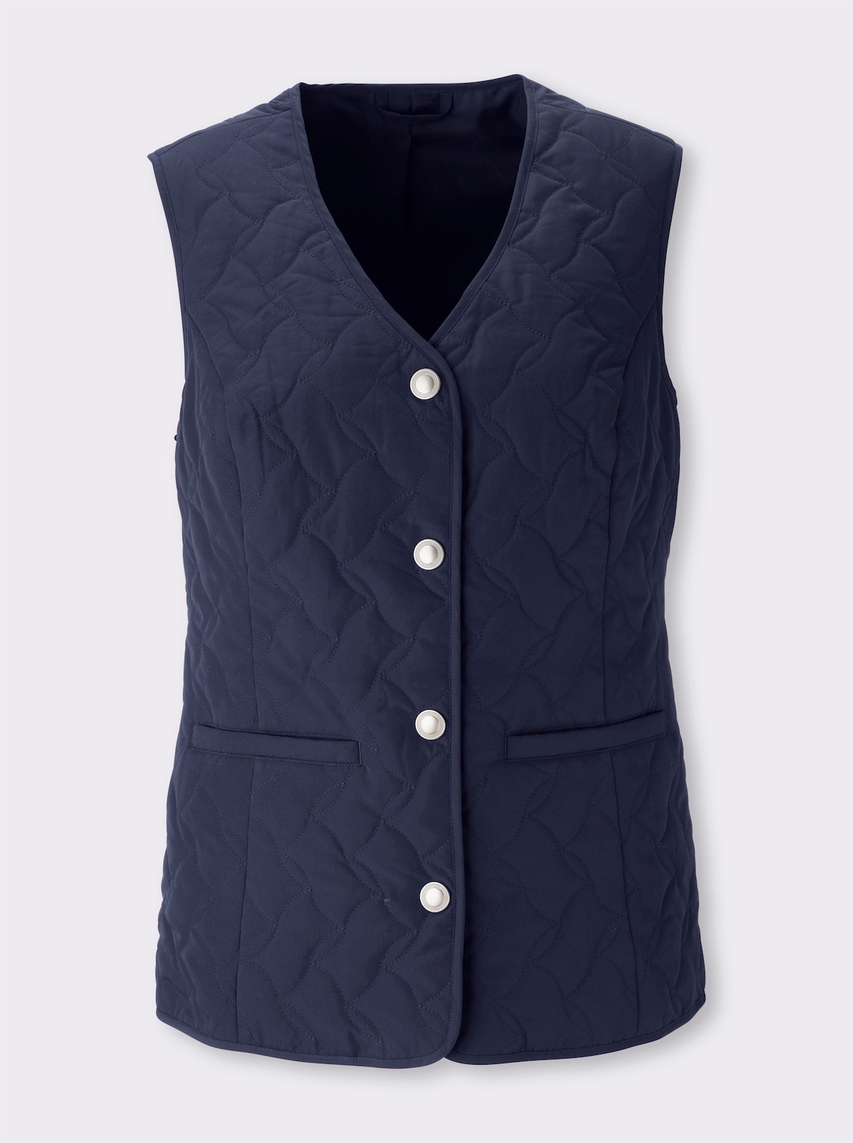 Bodywarmer met strookzakken - marine