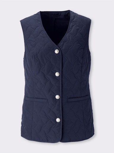 Bodywarmer met strookzakken - marine