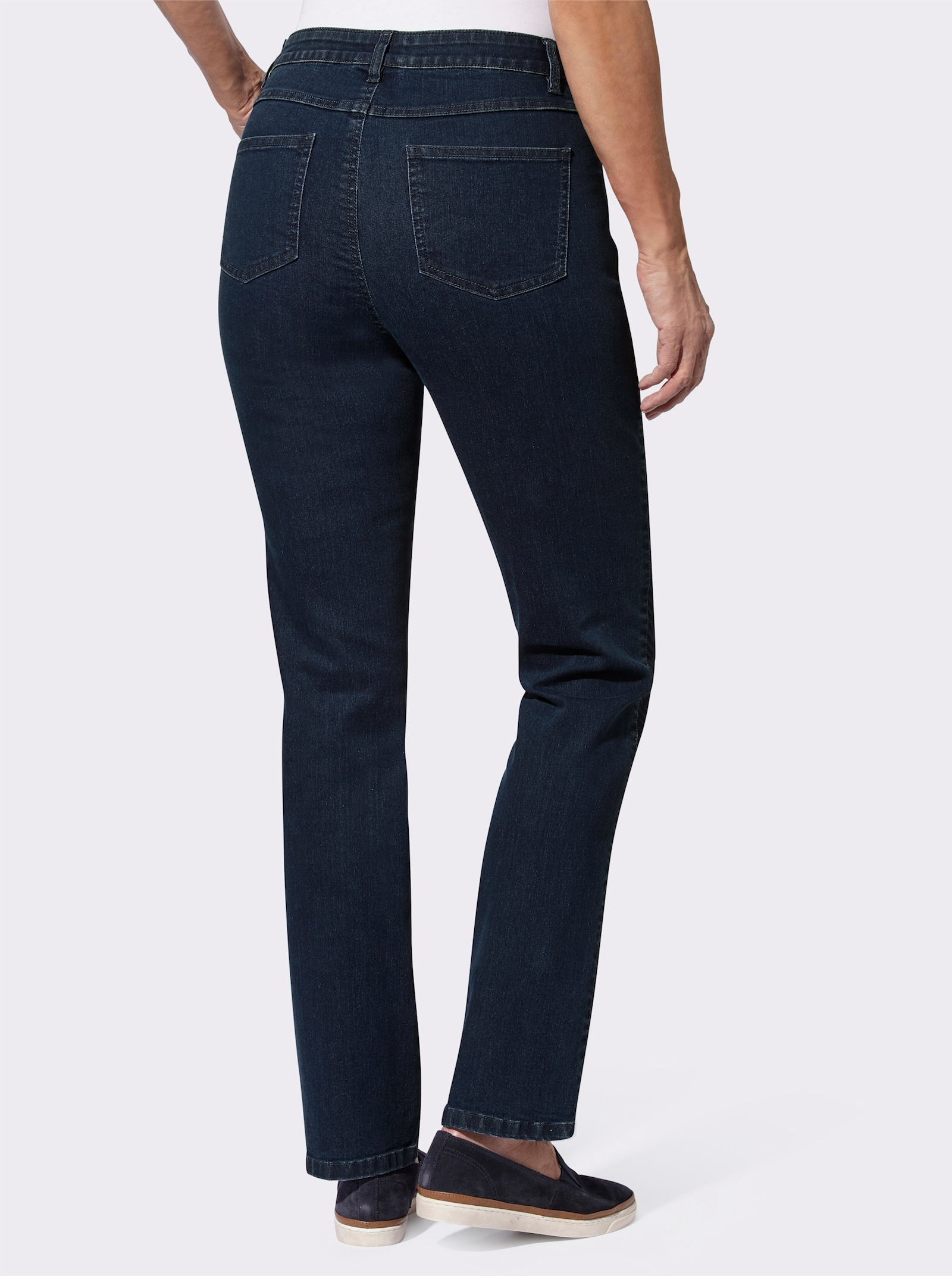 Jeans mit bestickter Seitennaht - dark blue