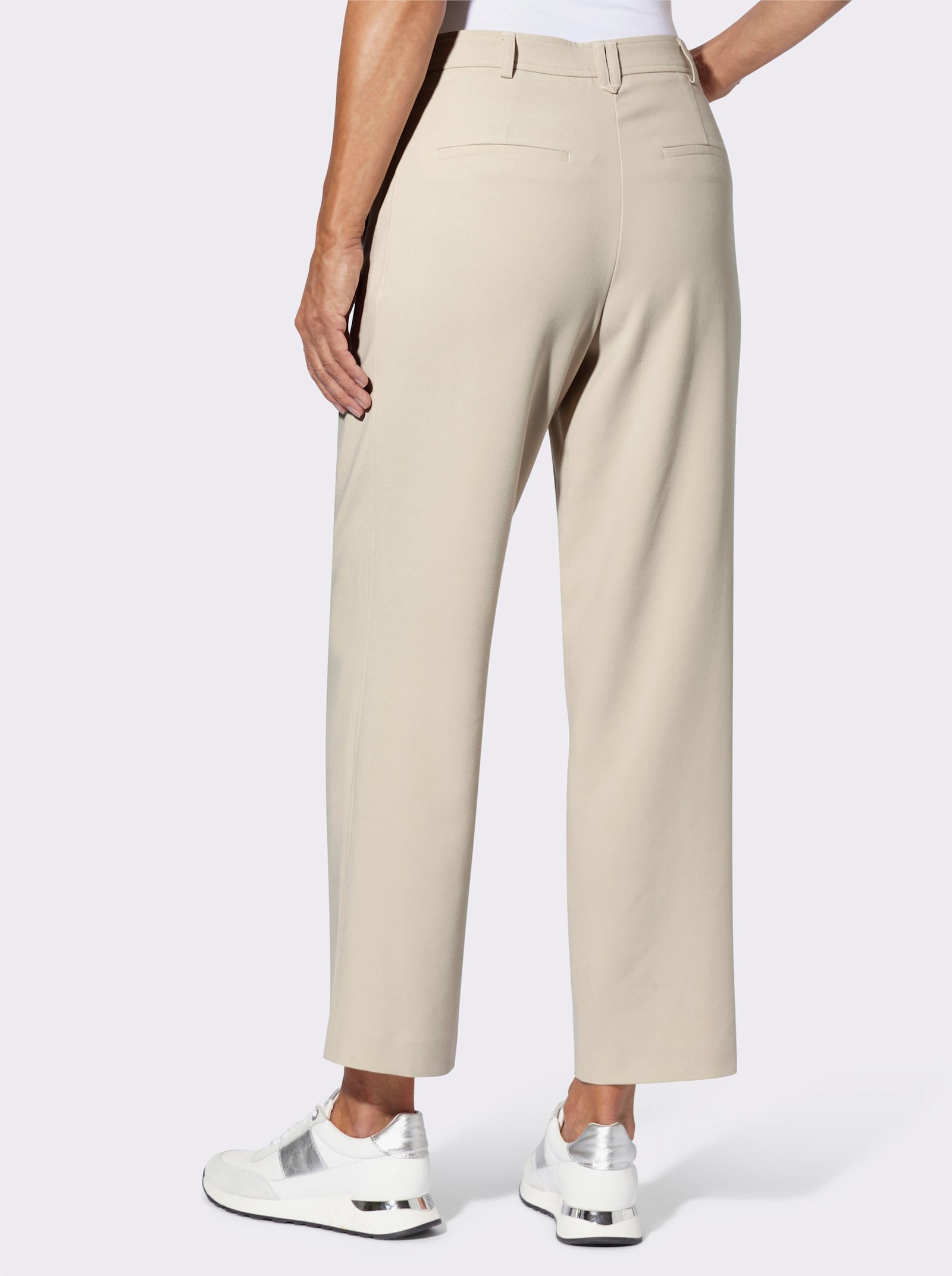 Hose mit Bundfalten - sand