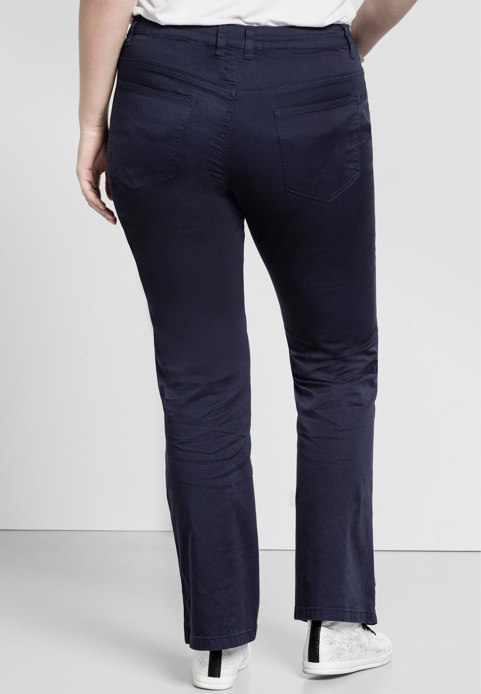 sheego Bootcuthose aus Baumwoll-Twill - marine